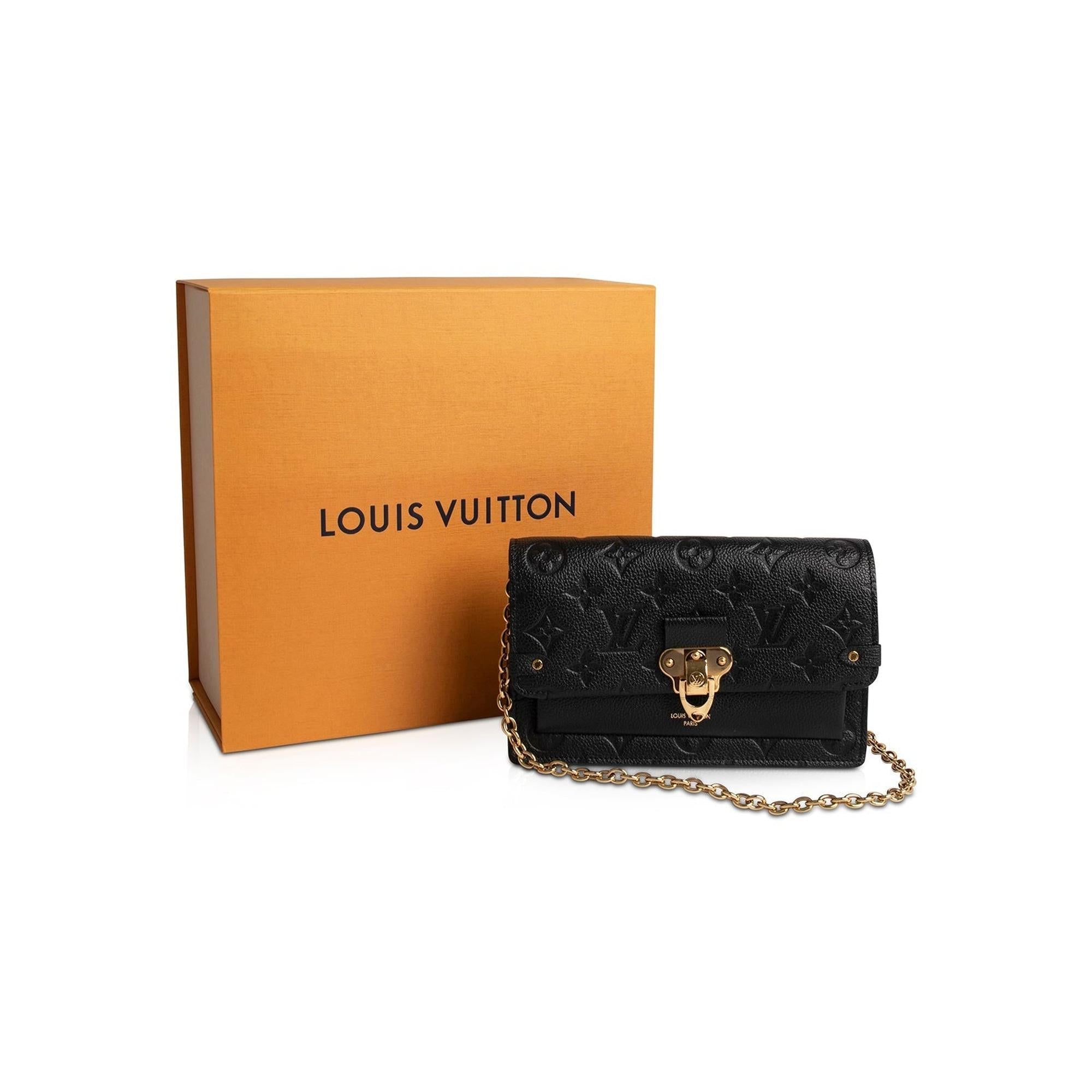 Louis Vuitton Monogram Empreinte Vavin Chain Wallet w/ Box & Receipt