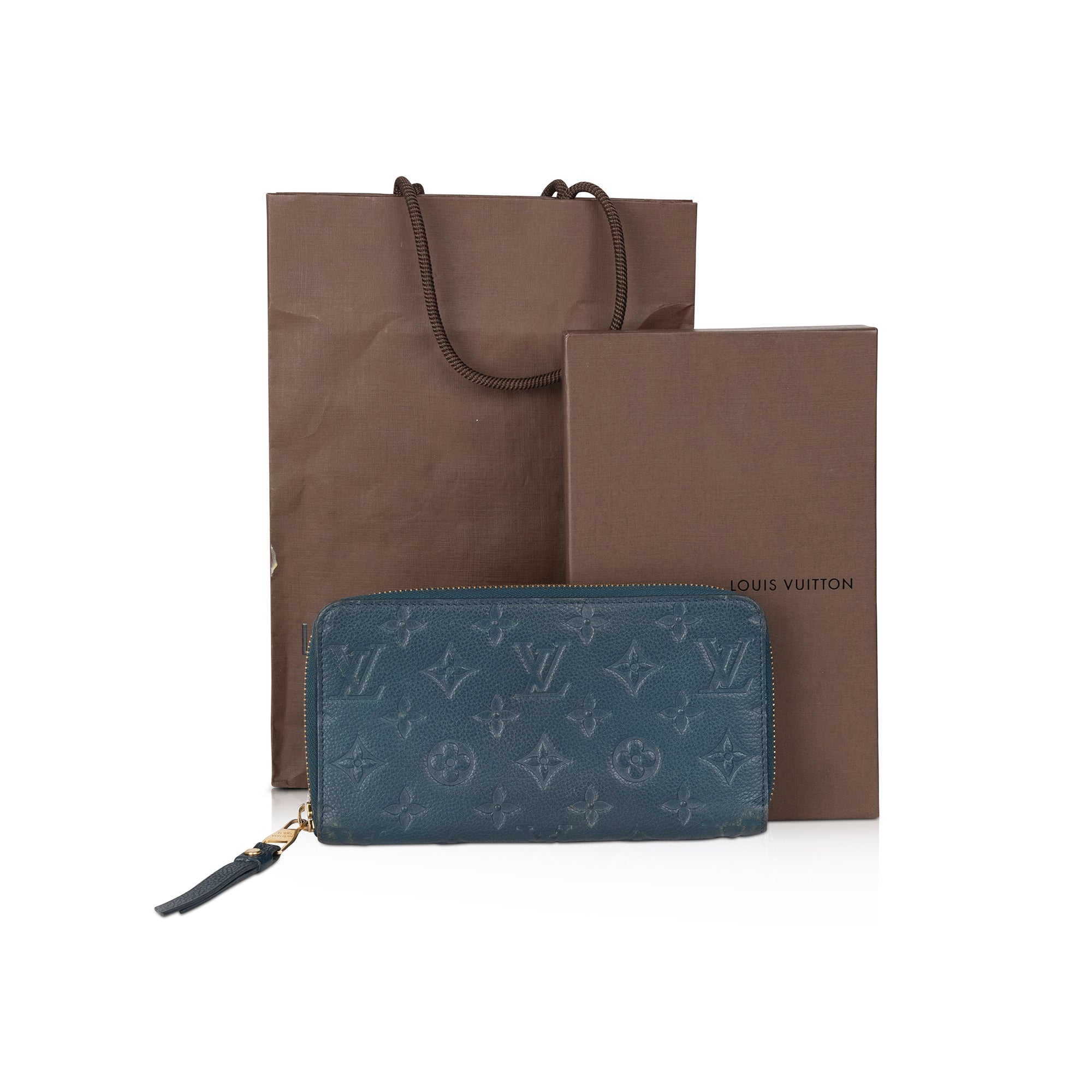 Louis Vuitton Monogram Empreinte Zippy Organizer w/ Box