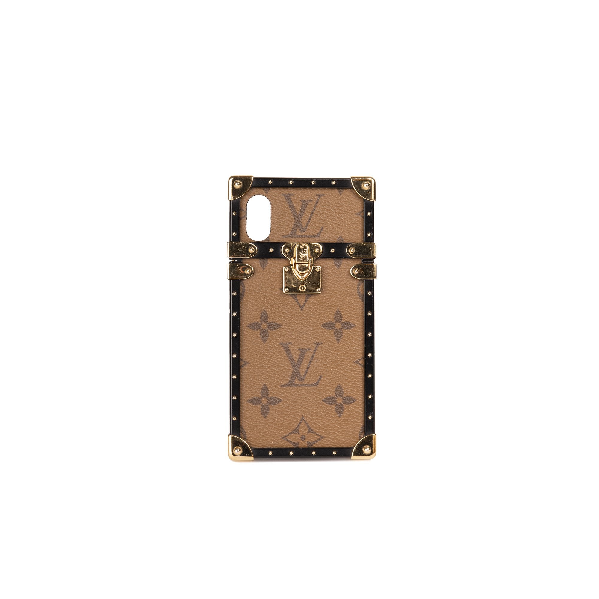 Louis Vuitton Monogram Eye Trunk Iphone X Case w/ Strap & Box