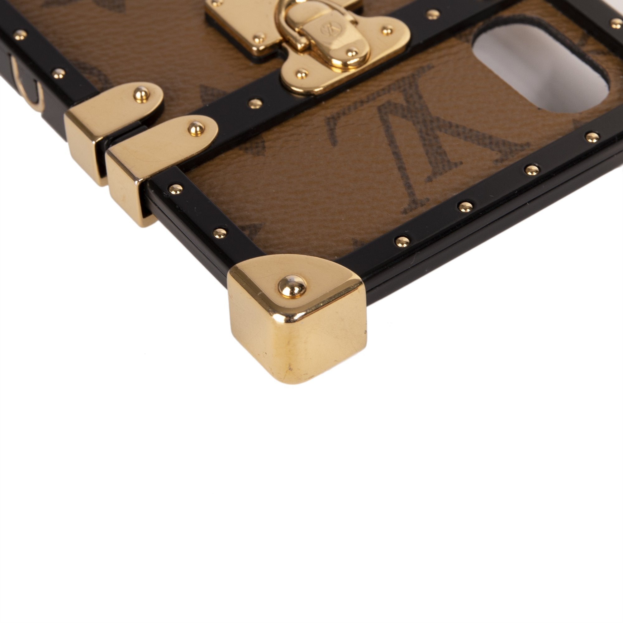 Louis Vuitton Monogram Eye Trunk Iphone X Case w/ Strap & Box