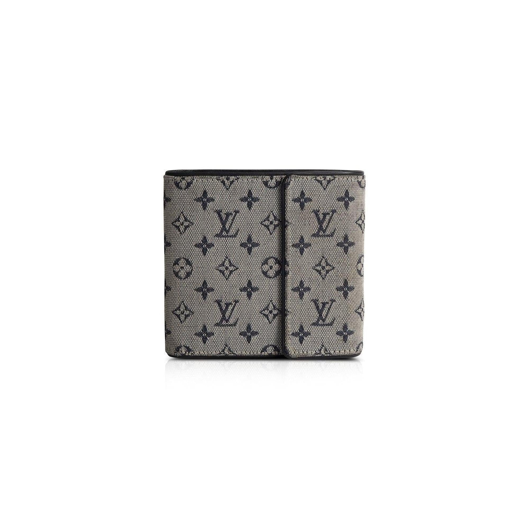Louis Vuitton Monogram Mini Lin Compact Wallet w/ Box
