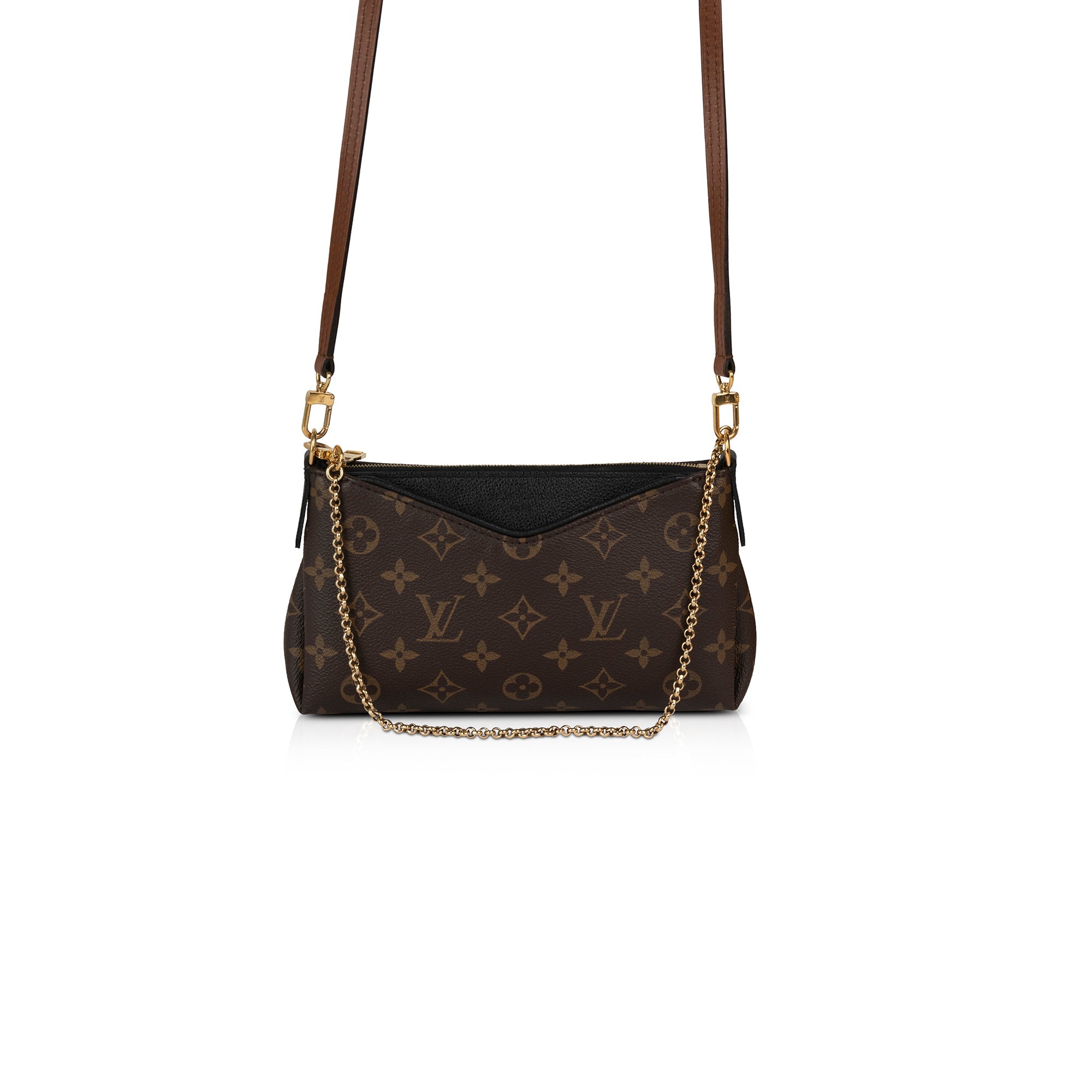 Louis Vuitton Monogram Pallas Clutch w/ Strap