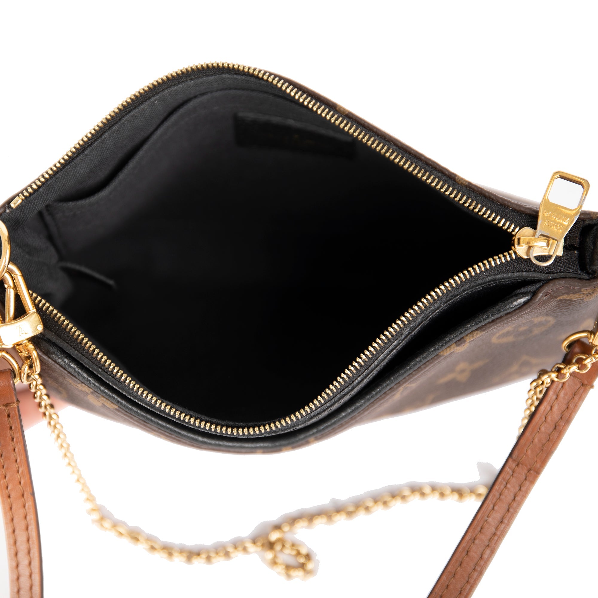 Louis Vuitton Monogram Pallas Clutch w/ Strap