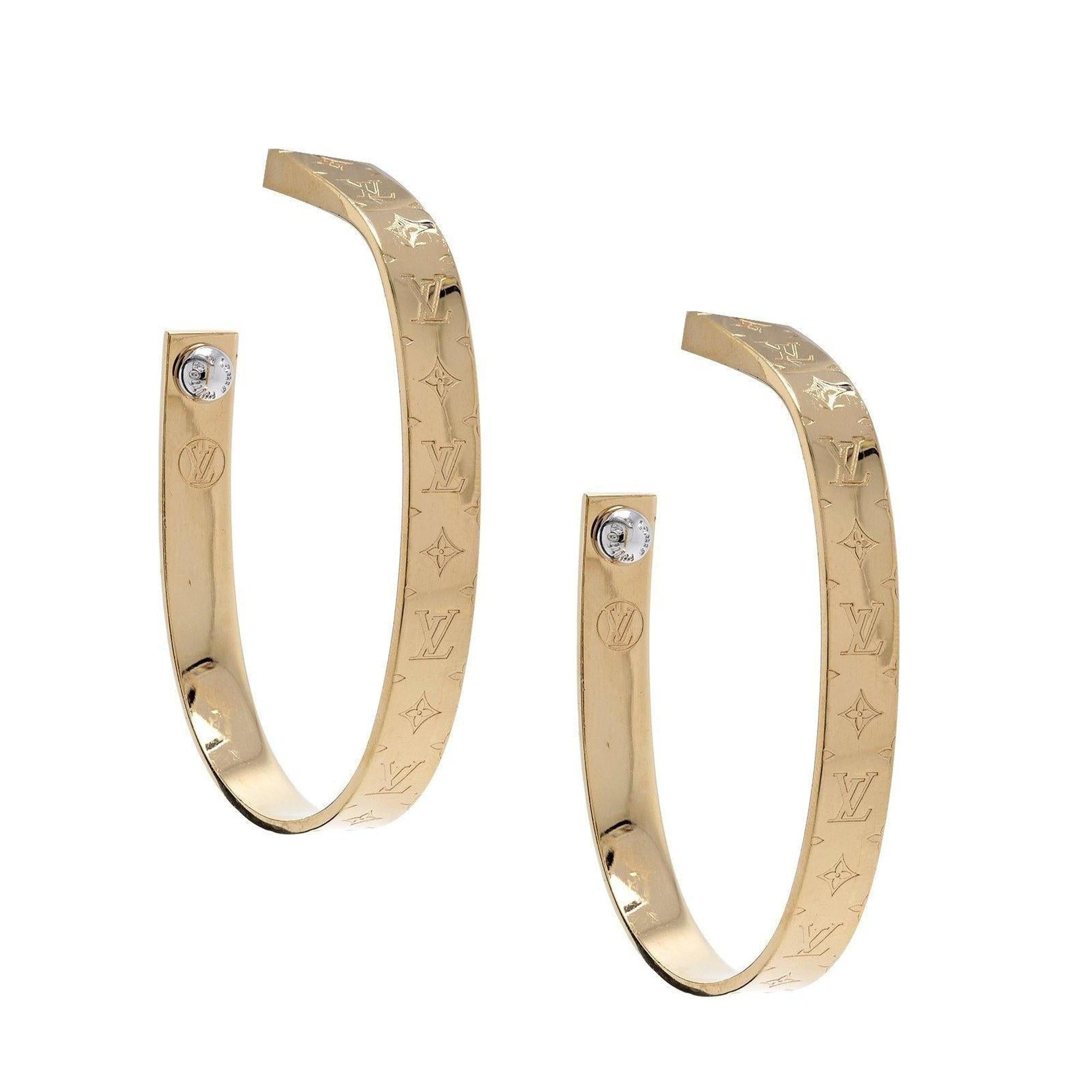 Louis Vuitton Nanogram Hoop Earrings