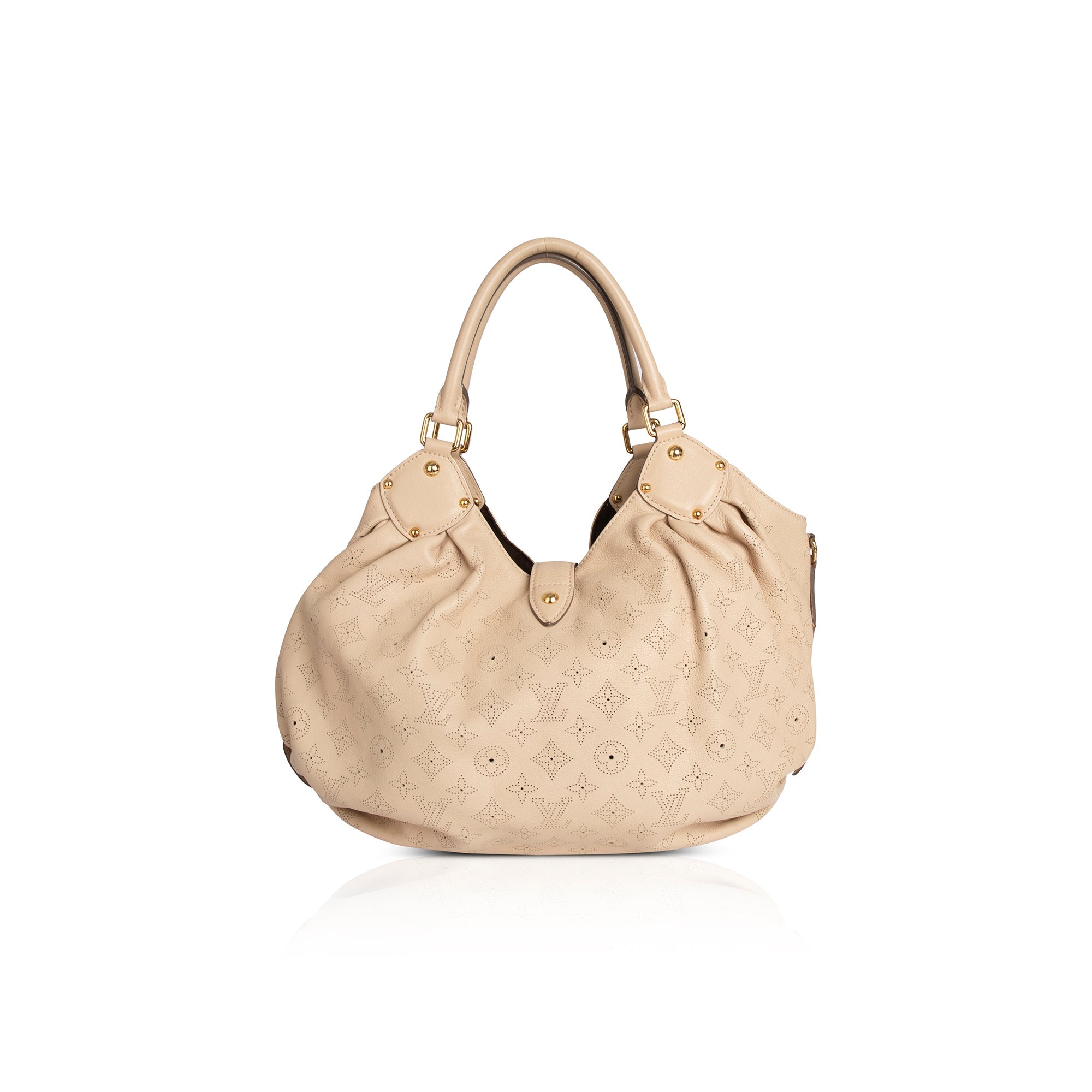 Louis Vuitton Neutral Mahina L Hobo