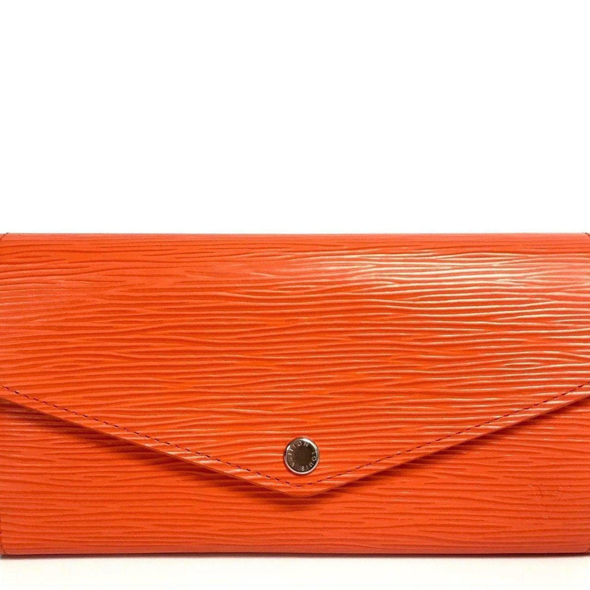 Louis Vuitton Orange Epi Leather Sarah Wallet