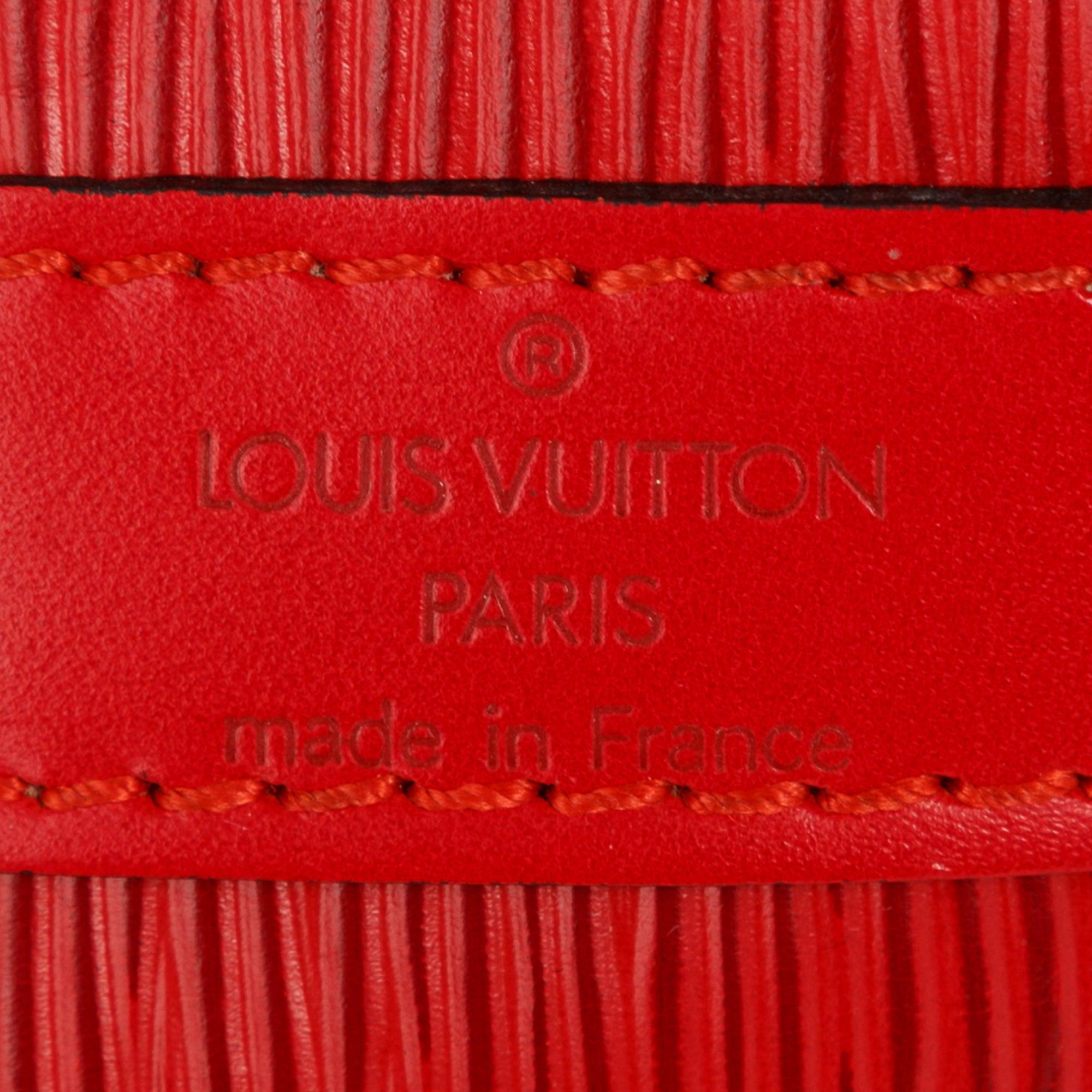 Louis Vuitton Red Epi Petit Noe Bag
