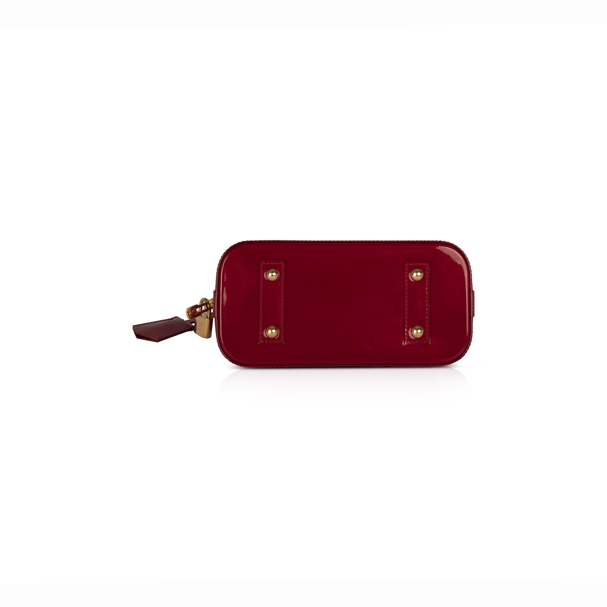 Louis Vuitton Red Vernis Alma BB w/ Strap