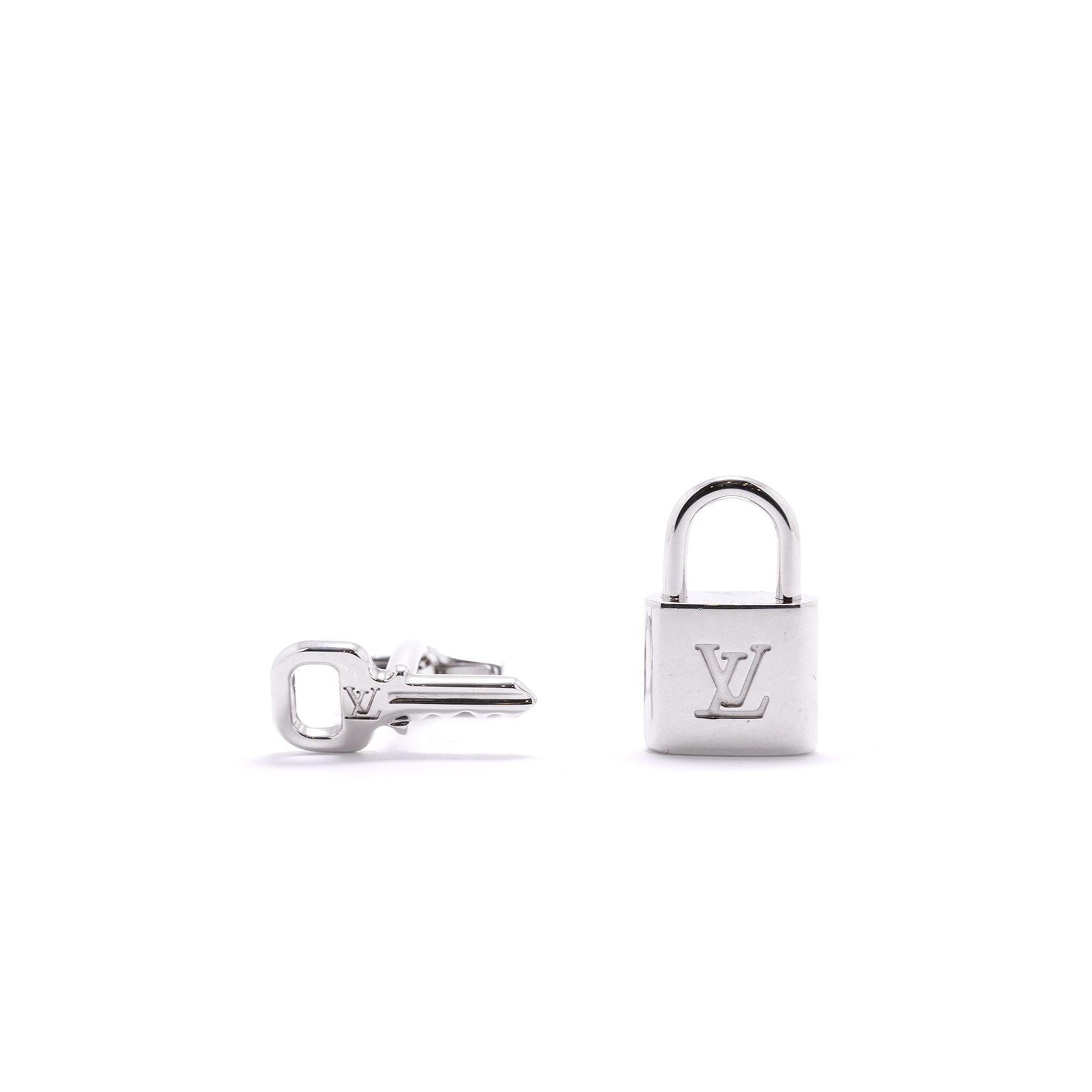 Louis Vuitton Sterling Silver Lock and Key Cufflinks
