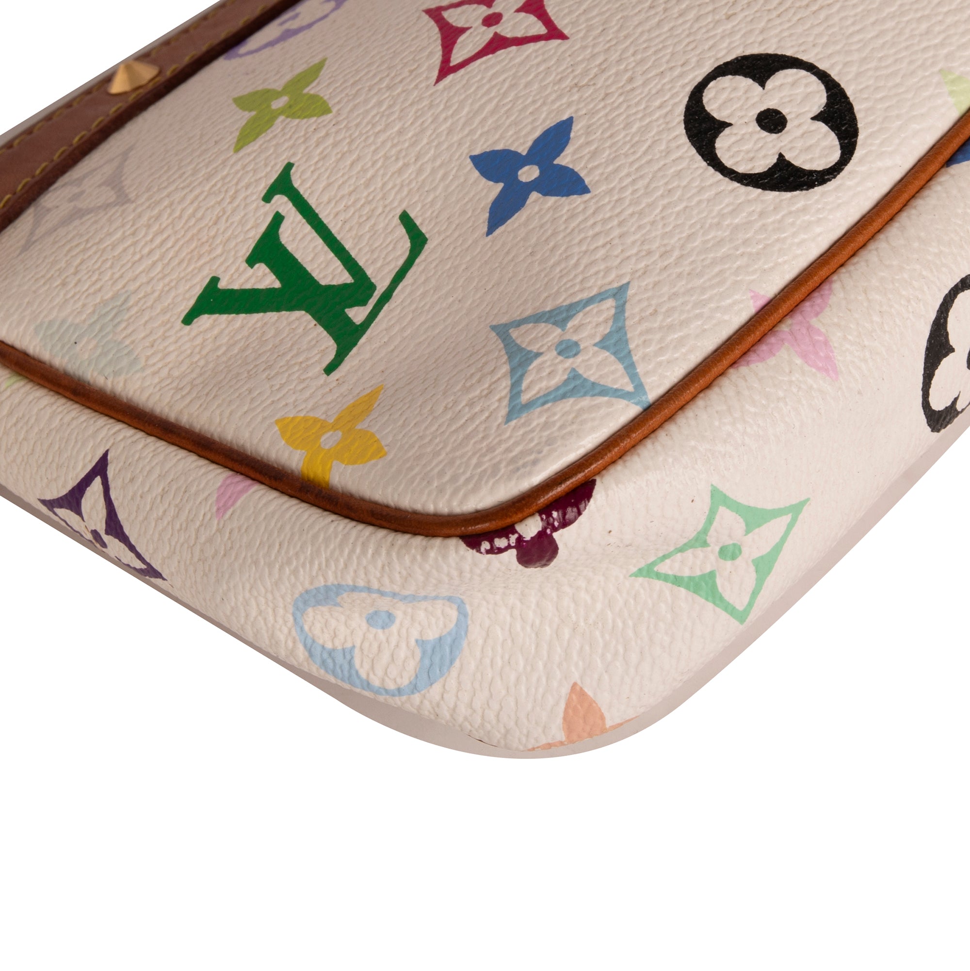 Louis Vuitton White Multicolore Pochette Accessories