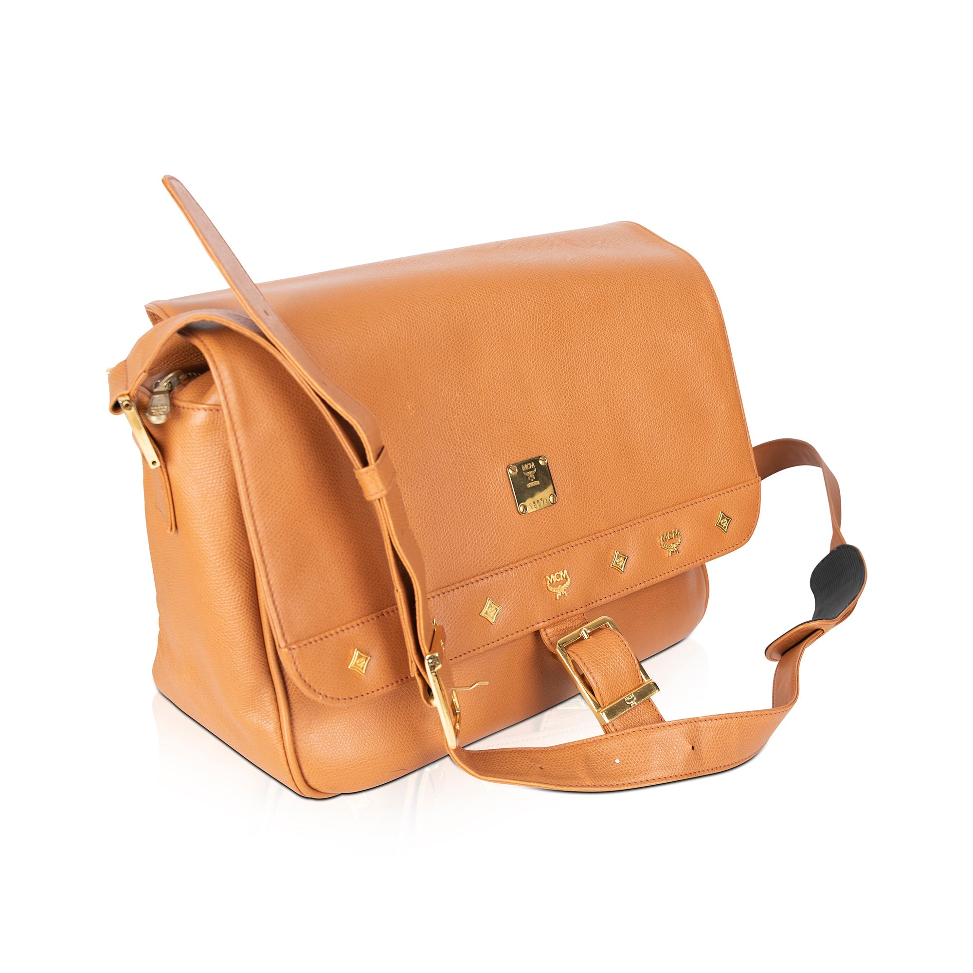 MCM Leather Messenger Bag