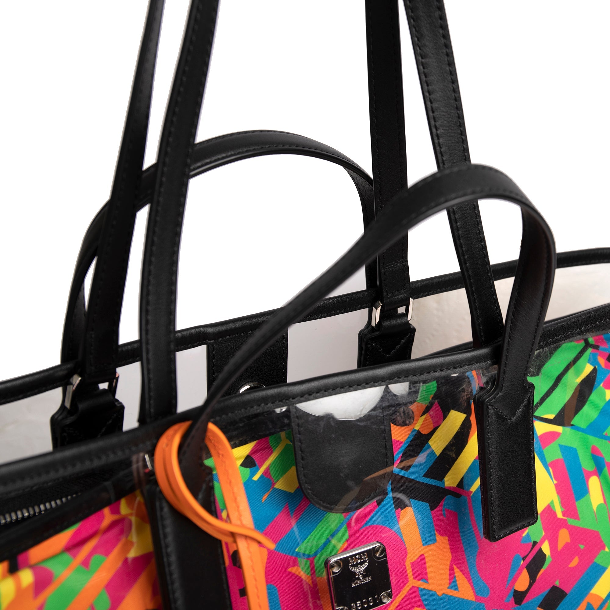 MCM Medium Multicolor Camouflage Aren Shopper Tote