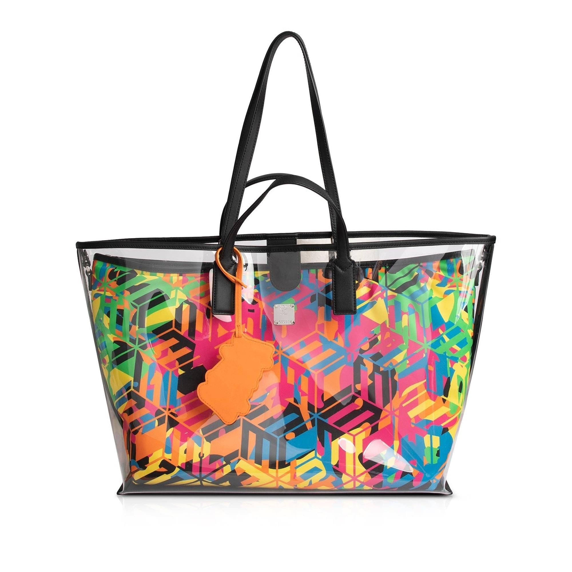 MCM Medium Multicolor Camouflage Aren Shopper Tote