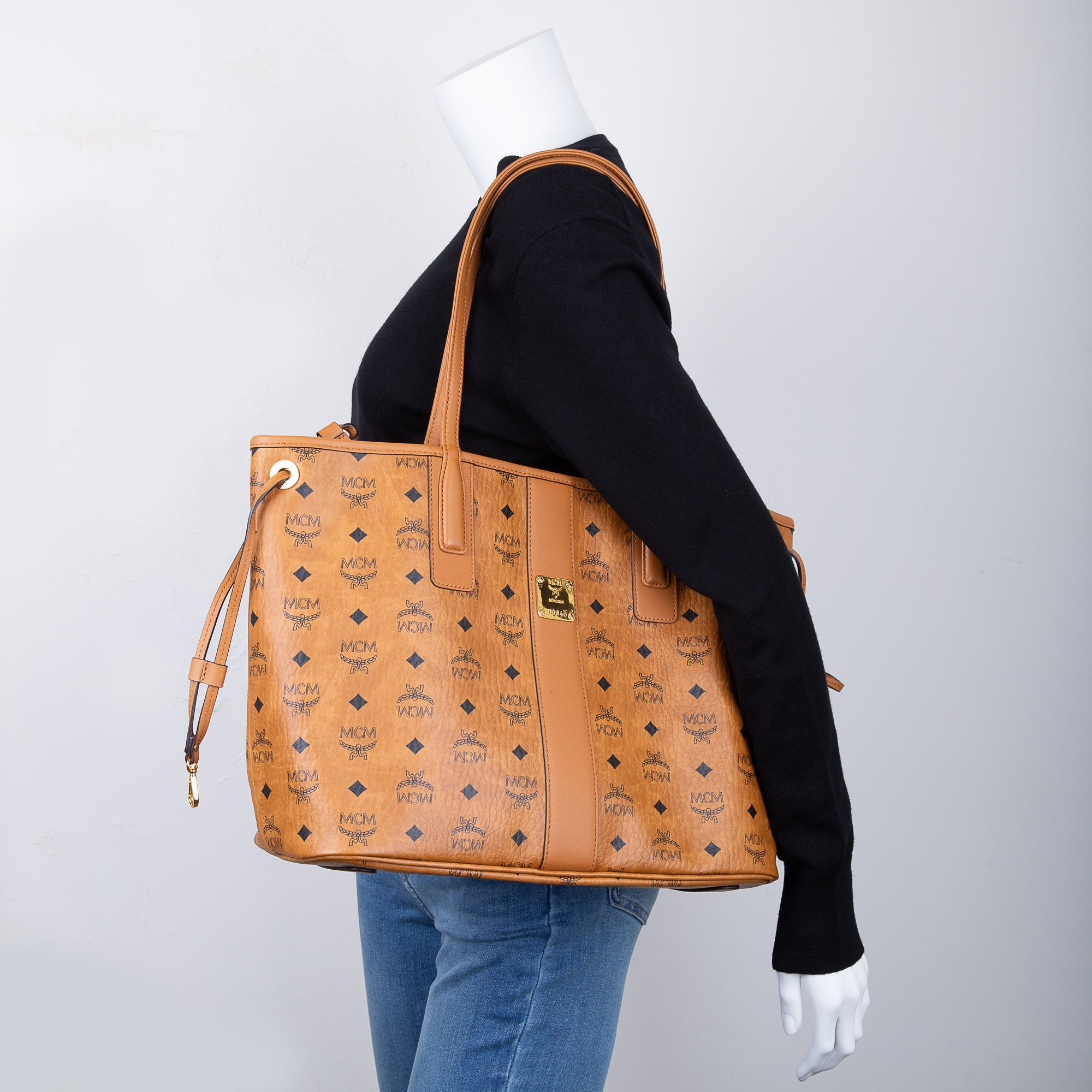 Mcm Liz Medium Reversible Shopper Mcm Tote Bag Reversible MCM