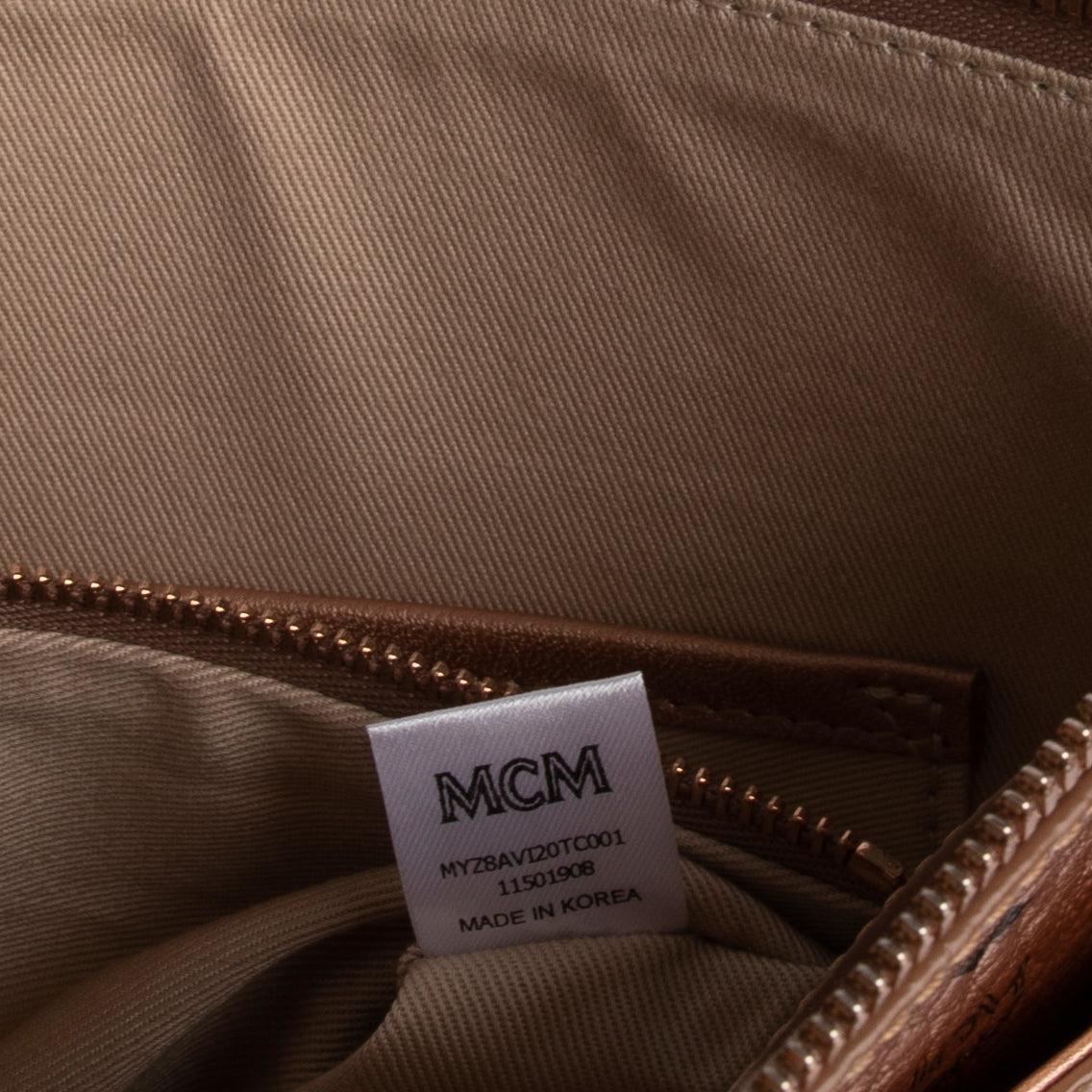 MCM Metallic Visetos Crossbody Pouch Bag