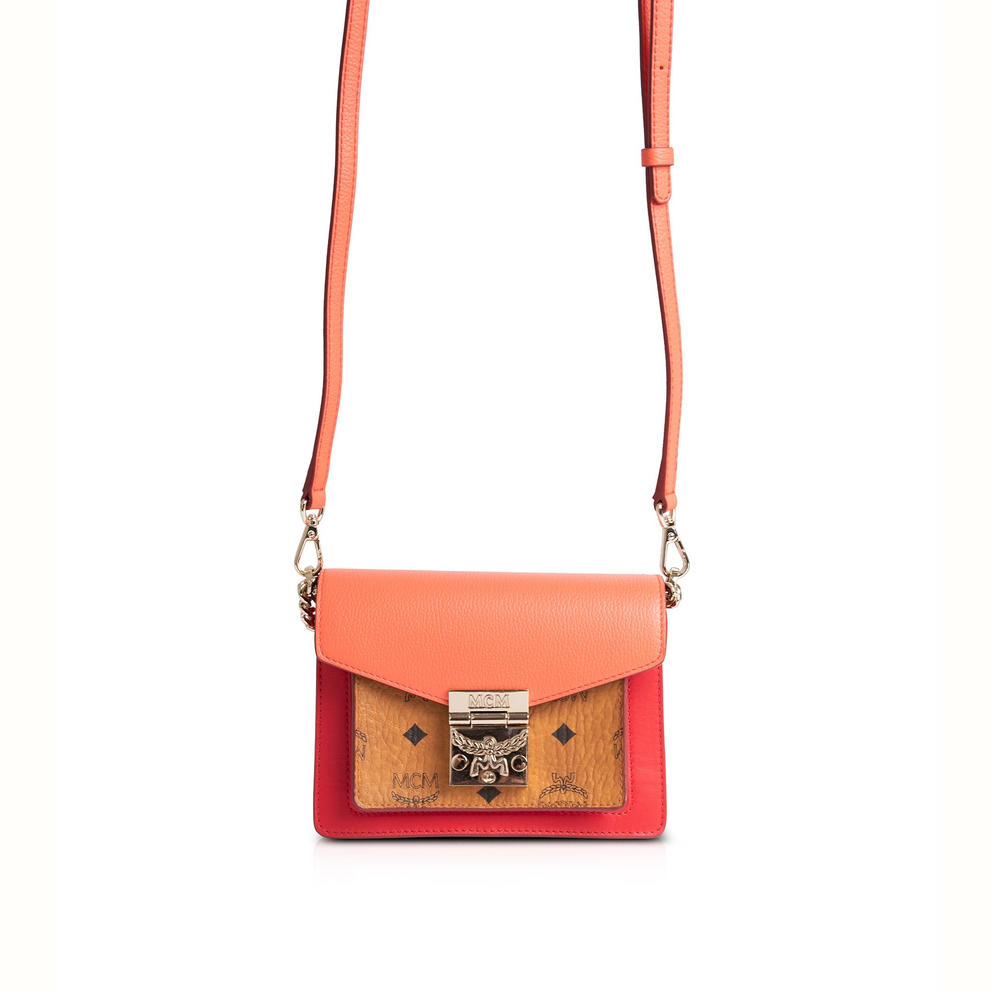 MCM Mini Tracy Visetos Leather Crossbody