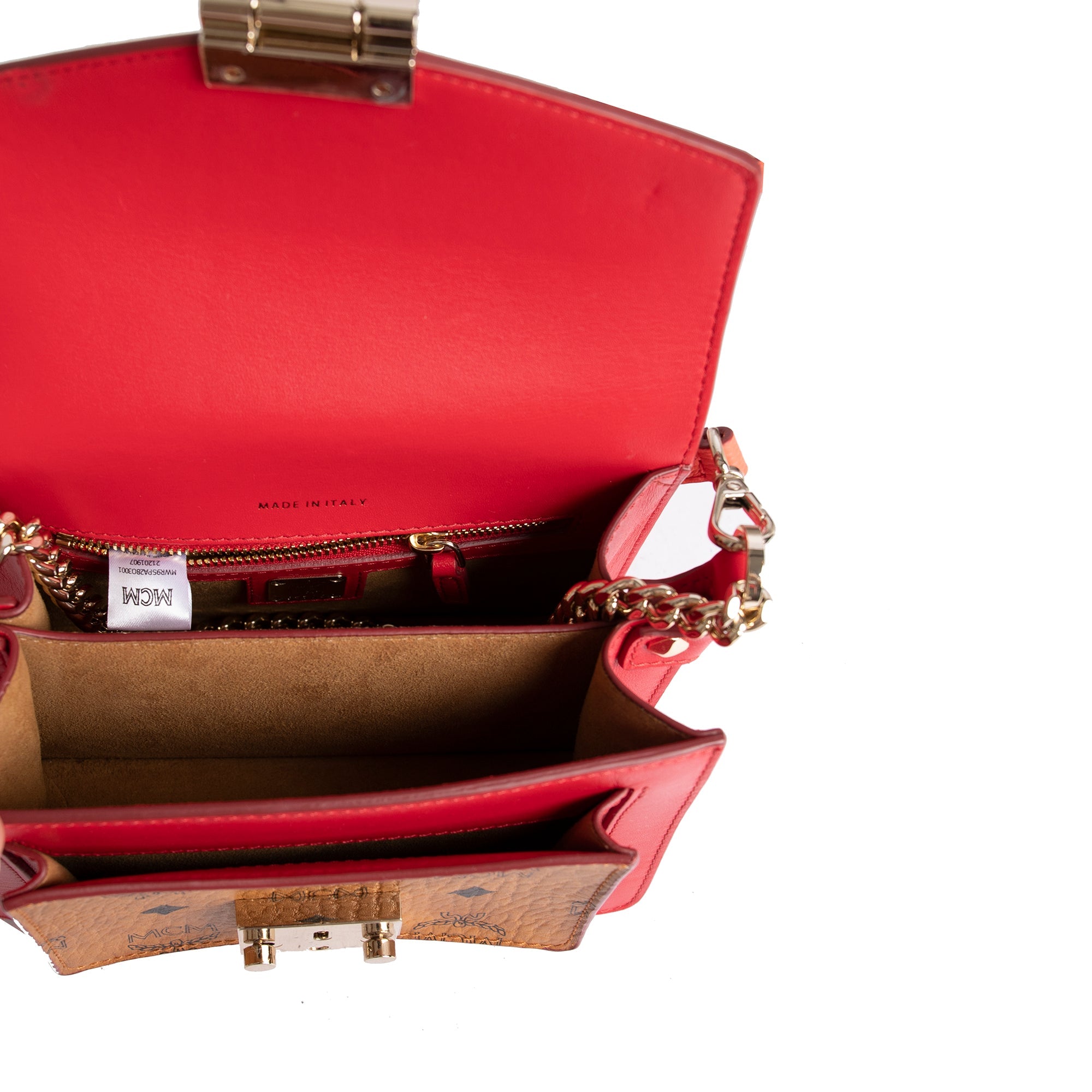 MCM Mini Tracy Visetos Leather Crossbody