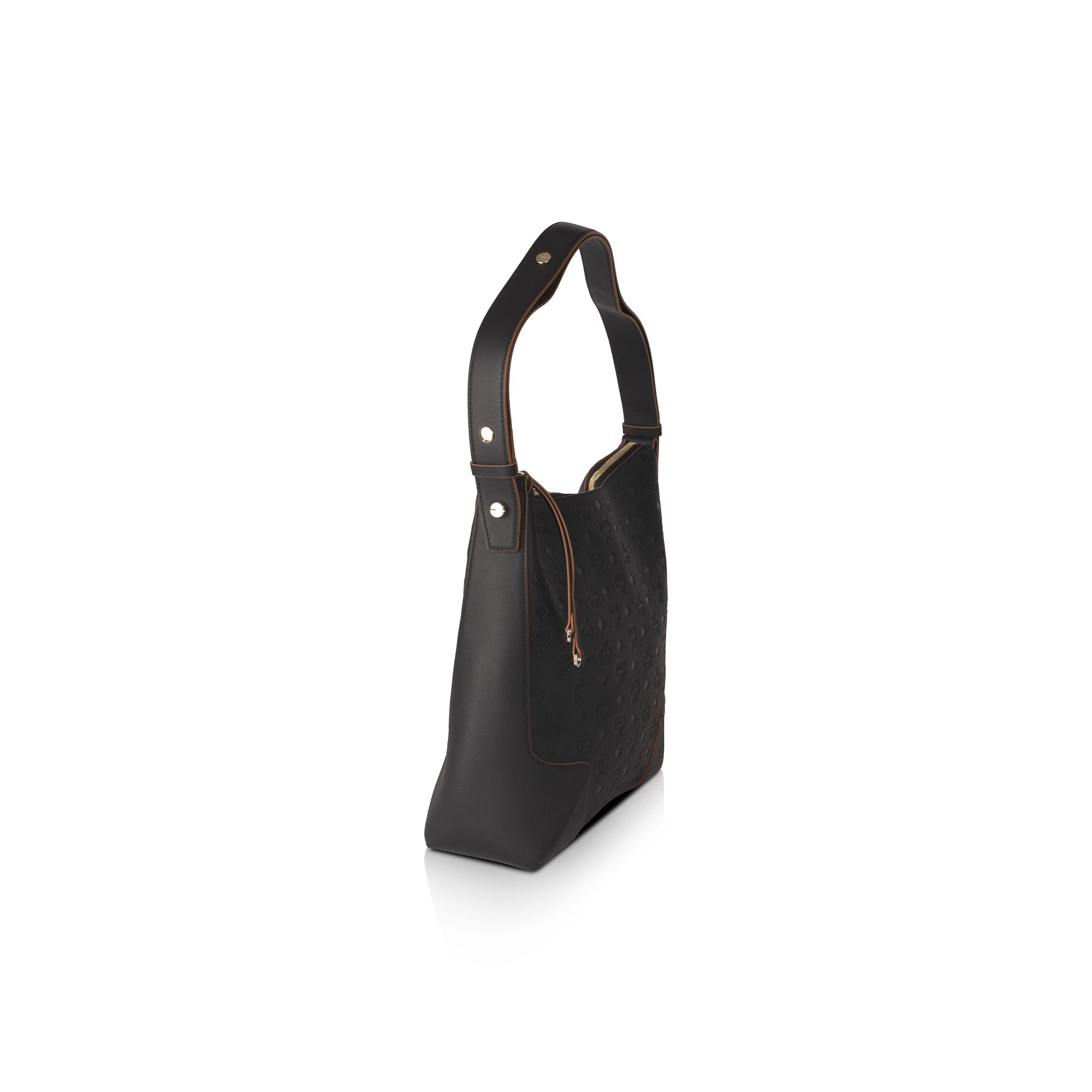 MCM Visetos Leather Klara Hobo