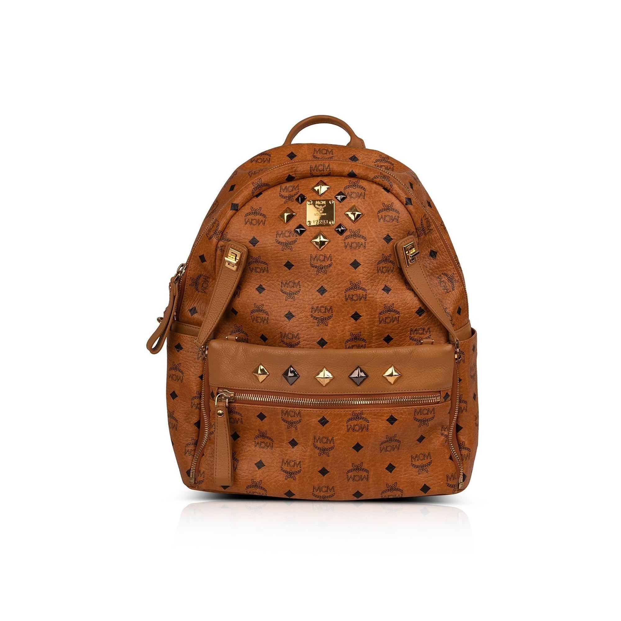 MCM Visetos Studded Stark Backpack