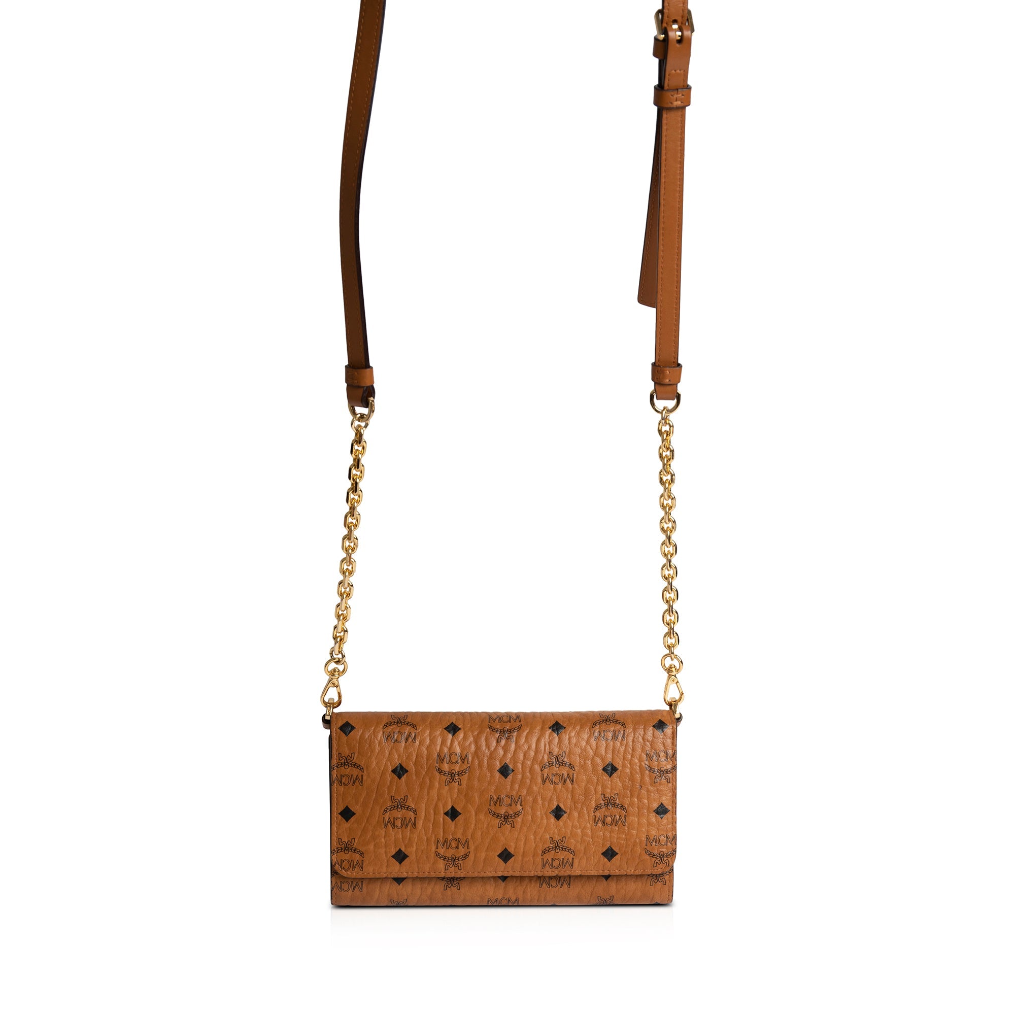 MCM Visetos Wallet Crossbody Bag