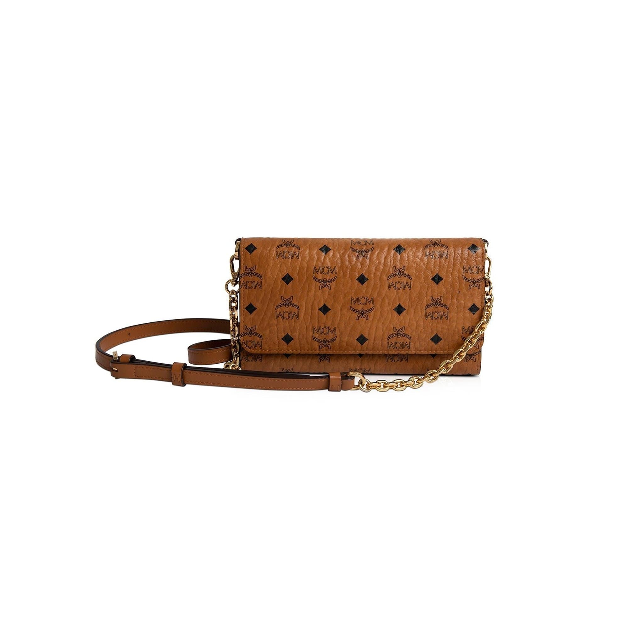 MCM Visetos Wallet Crossbody Bag