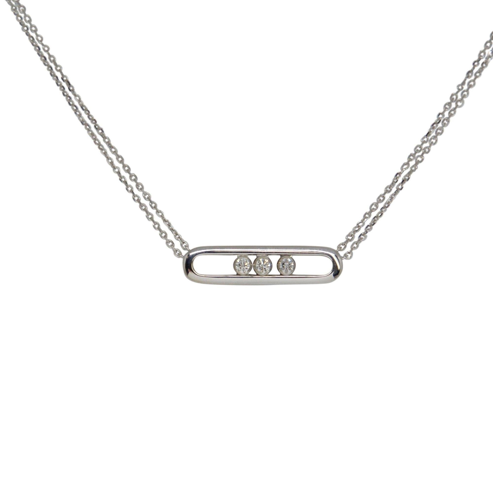 Messika Floating Diamond Pendant Necklace