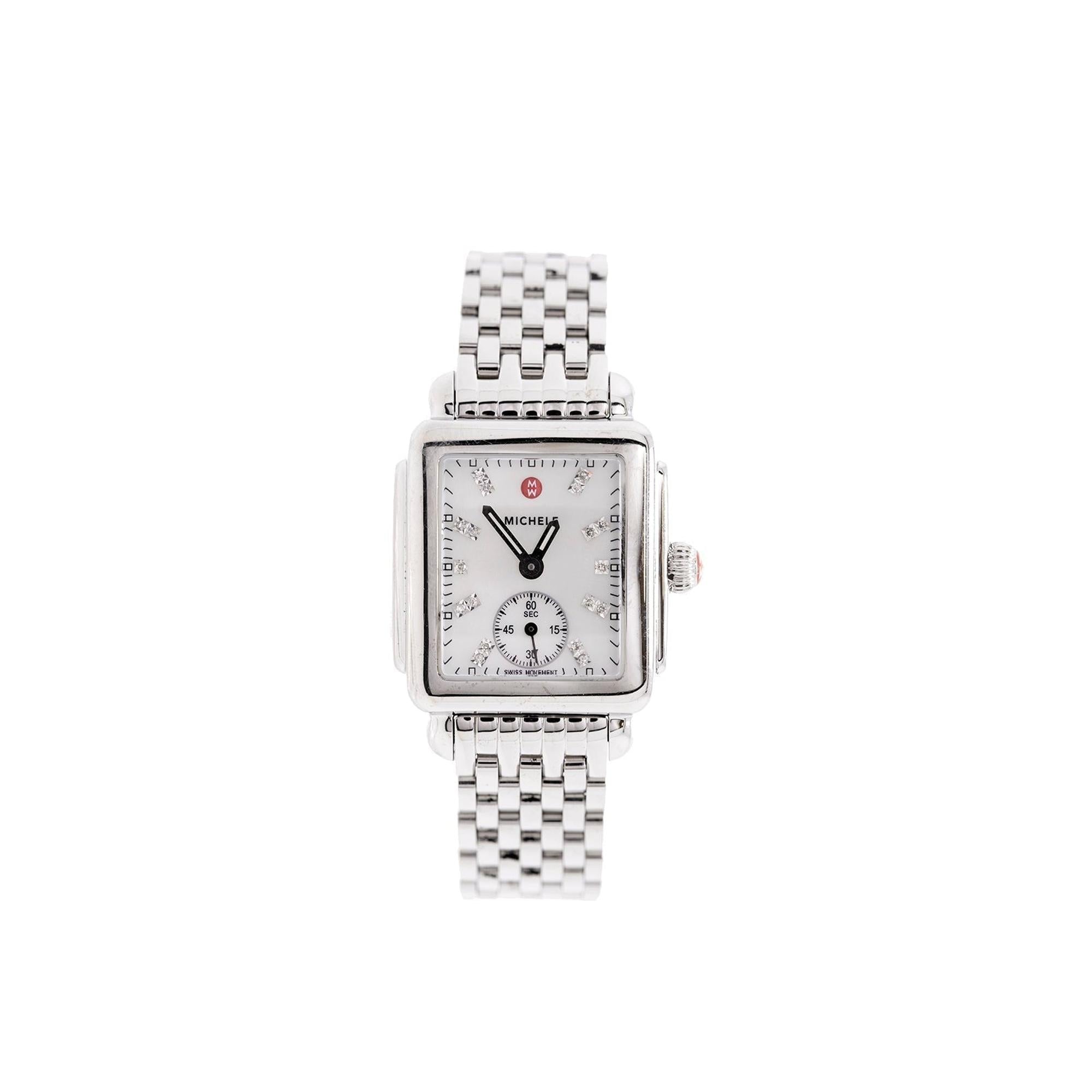 Michele Deco 16 Diamond Dial Watch