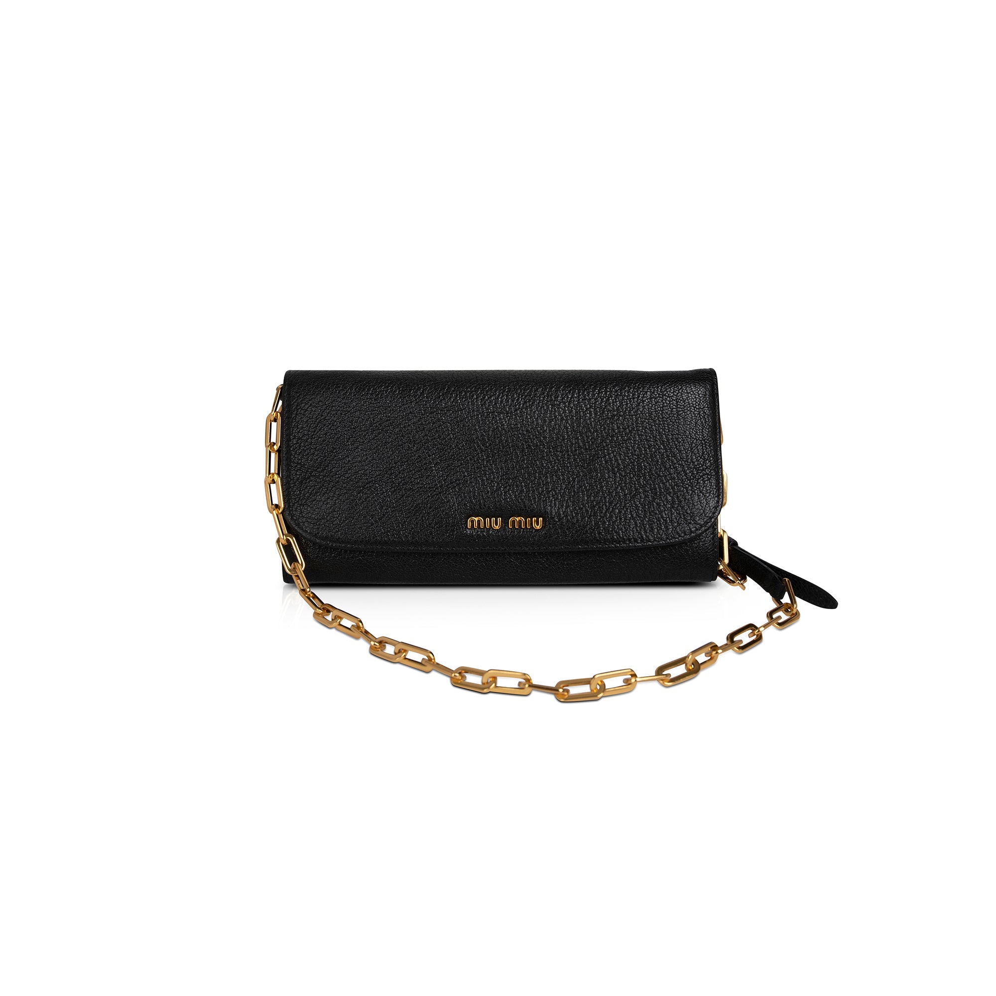 Miu Miu Madras Leather Wallet on Chain w/ Box