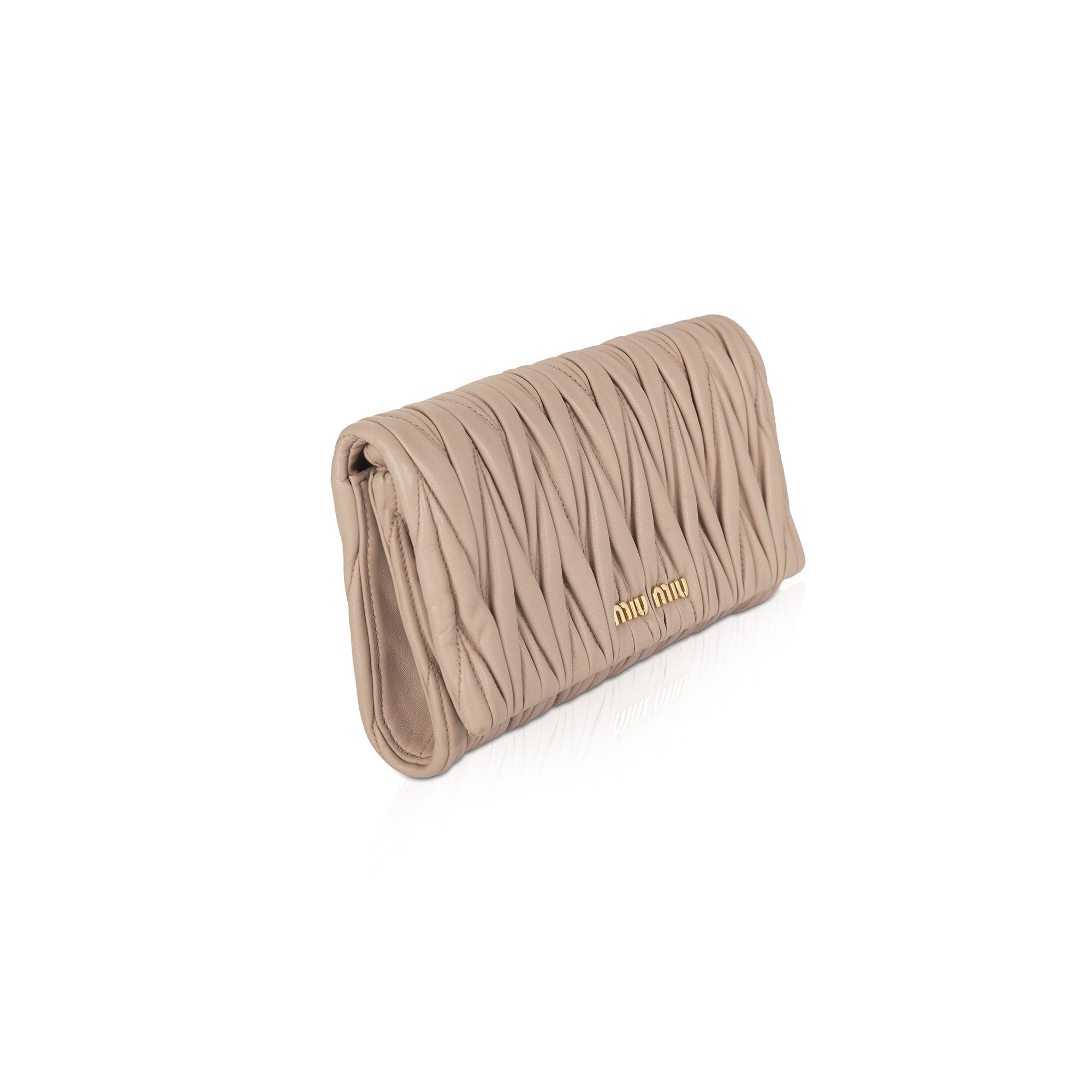 Miu Miu Matelasse Leather Clutch