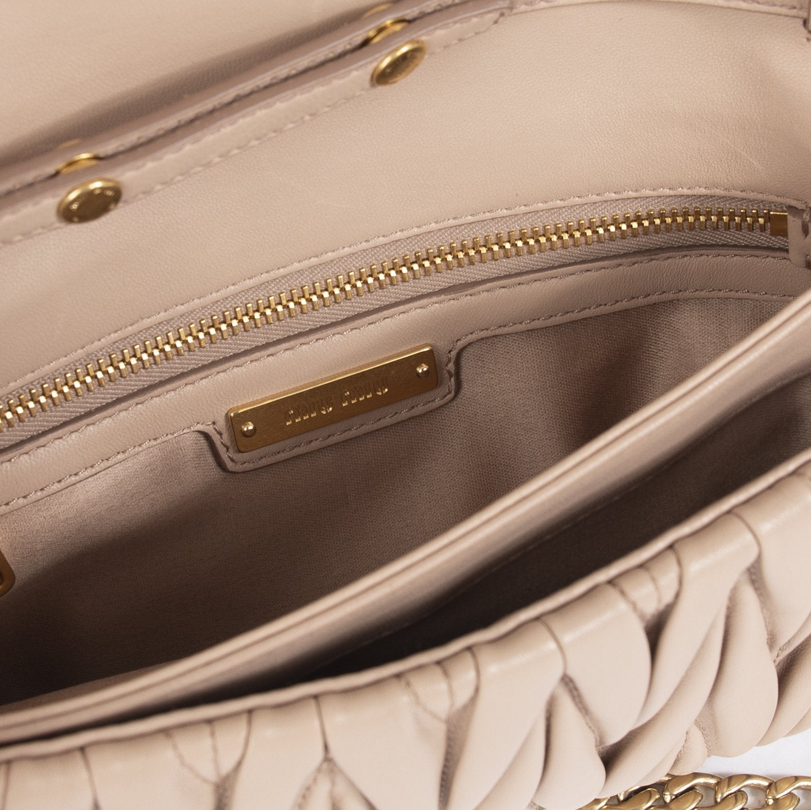 Miu Miu Matelasse Leather Clutch