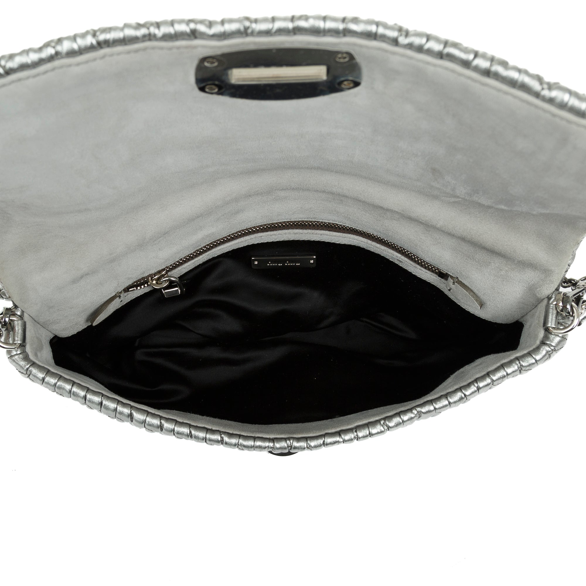 Miu Miu Nappa Leather Crystal Flap Shoulder Bag w/ Authenticity Card