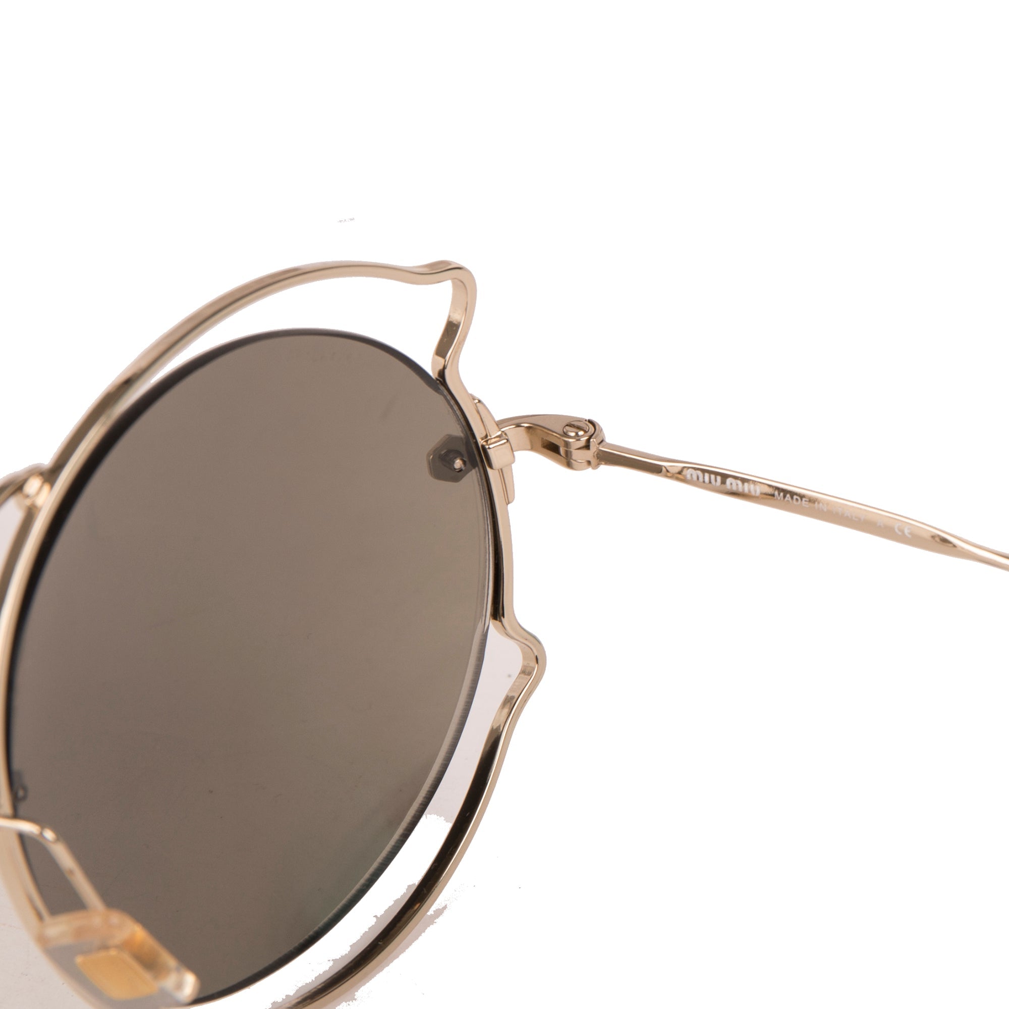Miu Miu Scenique Evolution Round Mirrored Sunglasses