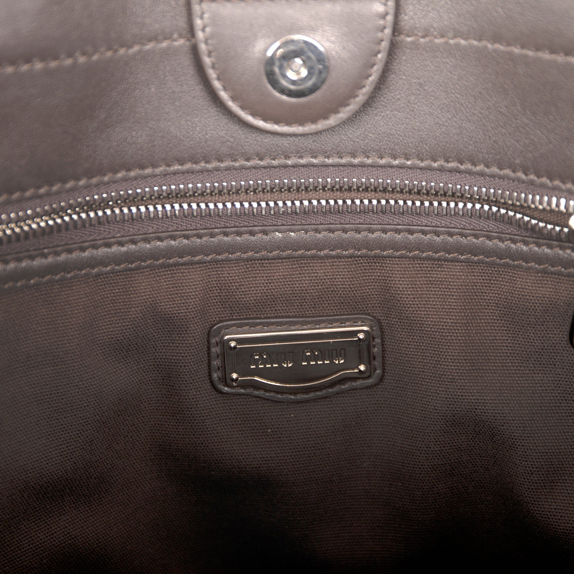 Miu Miu Vitello Soft Leather Shopping Tote