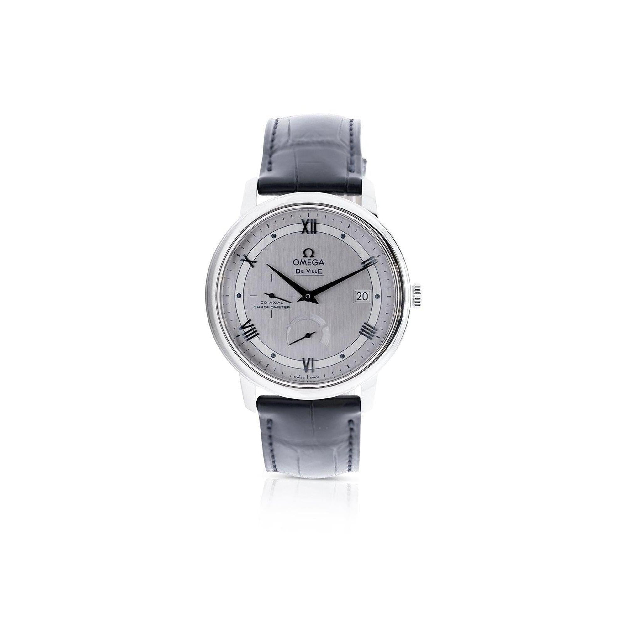 Omega De Ville Prestige Co-Axial Chronometer Power Reserve Watch w/ Box