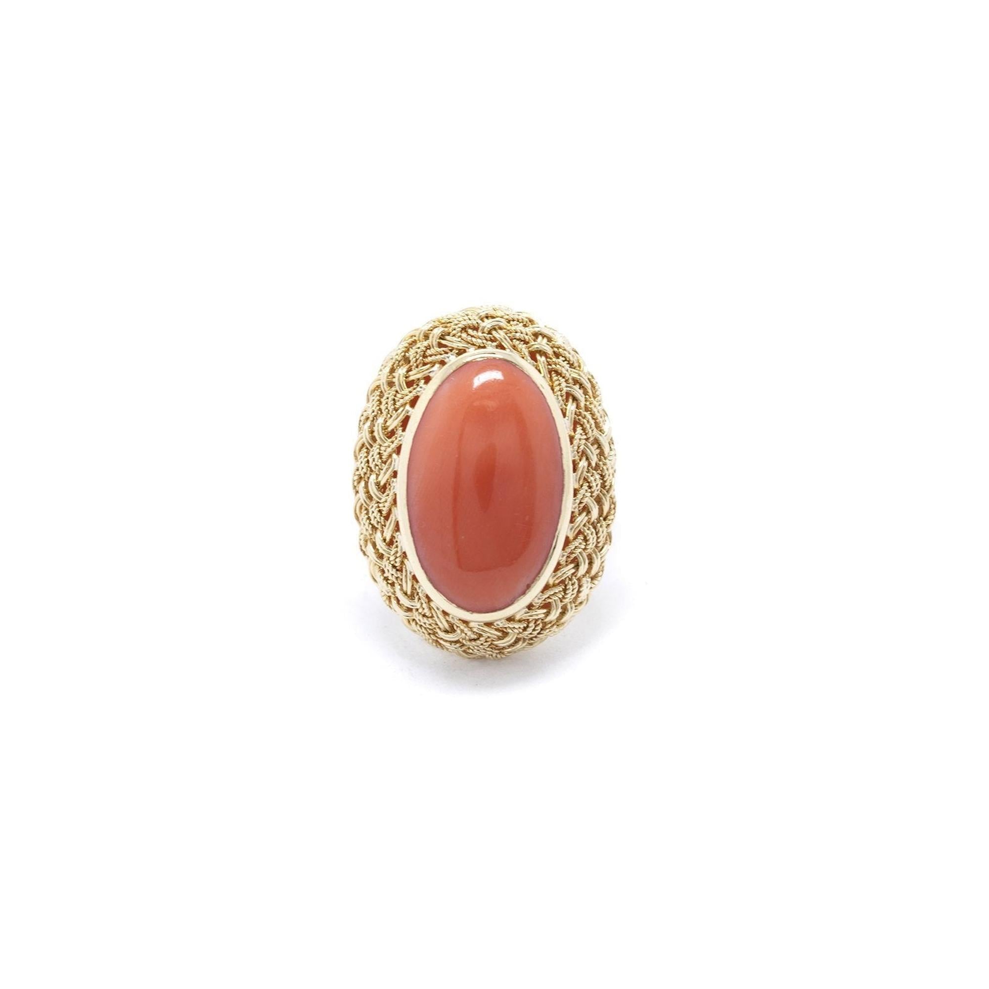 Orange Coral Ring