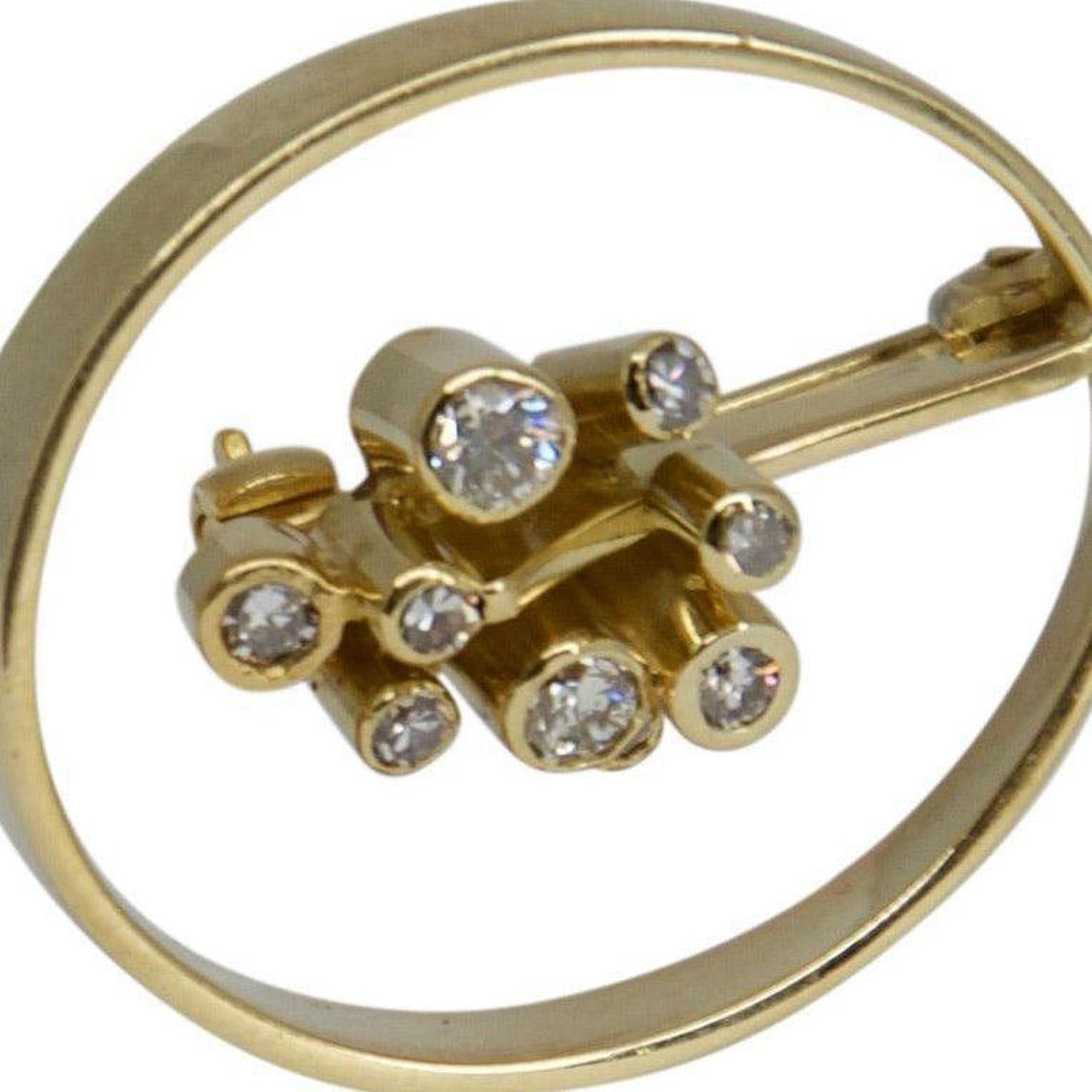 Oval Diamond Brooch