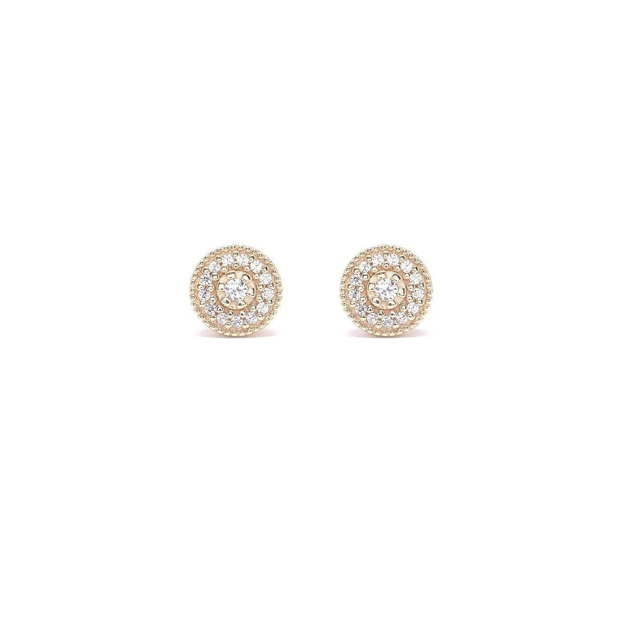 Pandora 14k Gold Radiant Elegance Stud Earrings