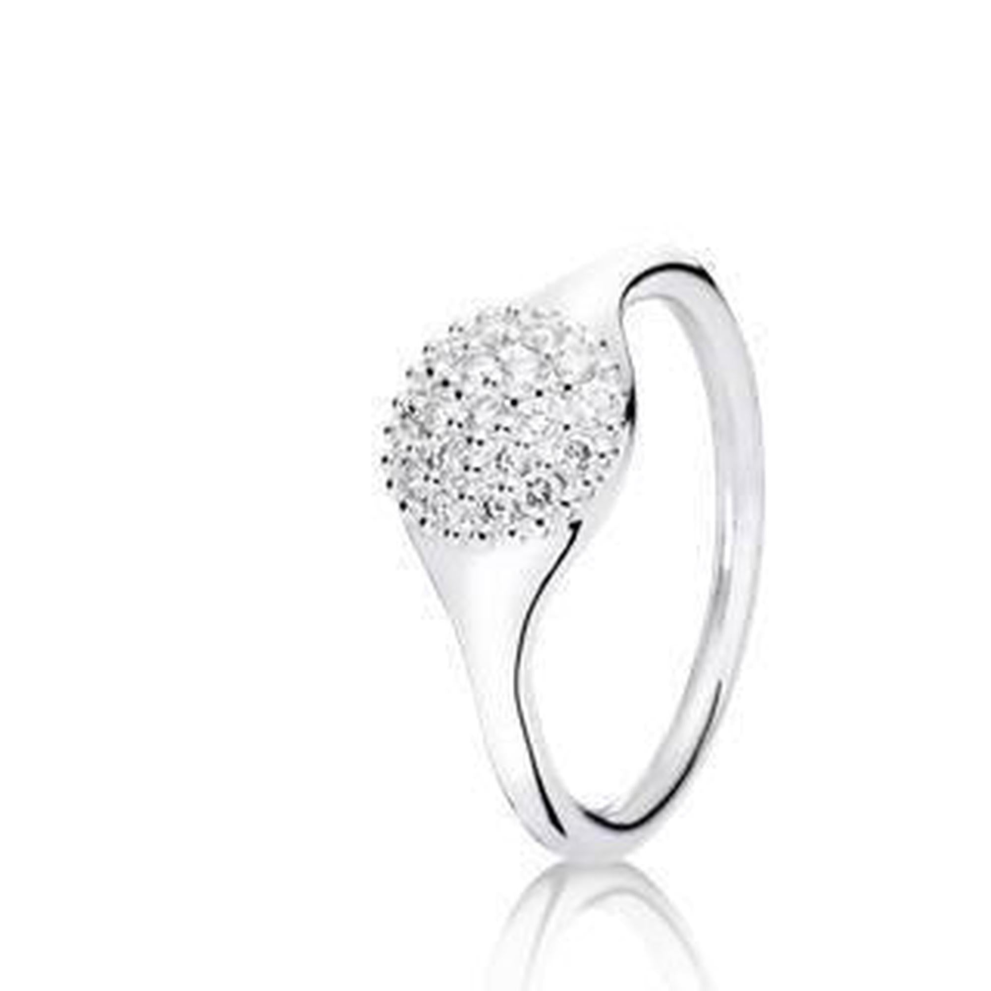 Pandora 18k White Gold Love Pods Pave Diamond Ring