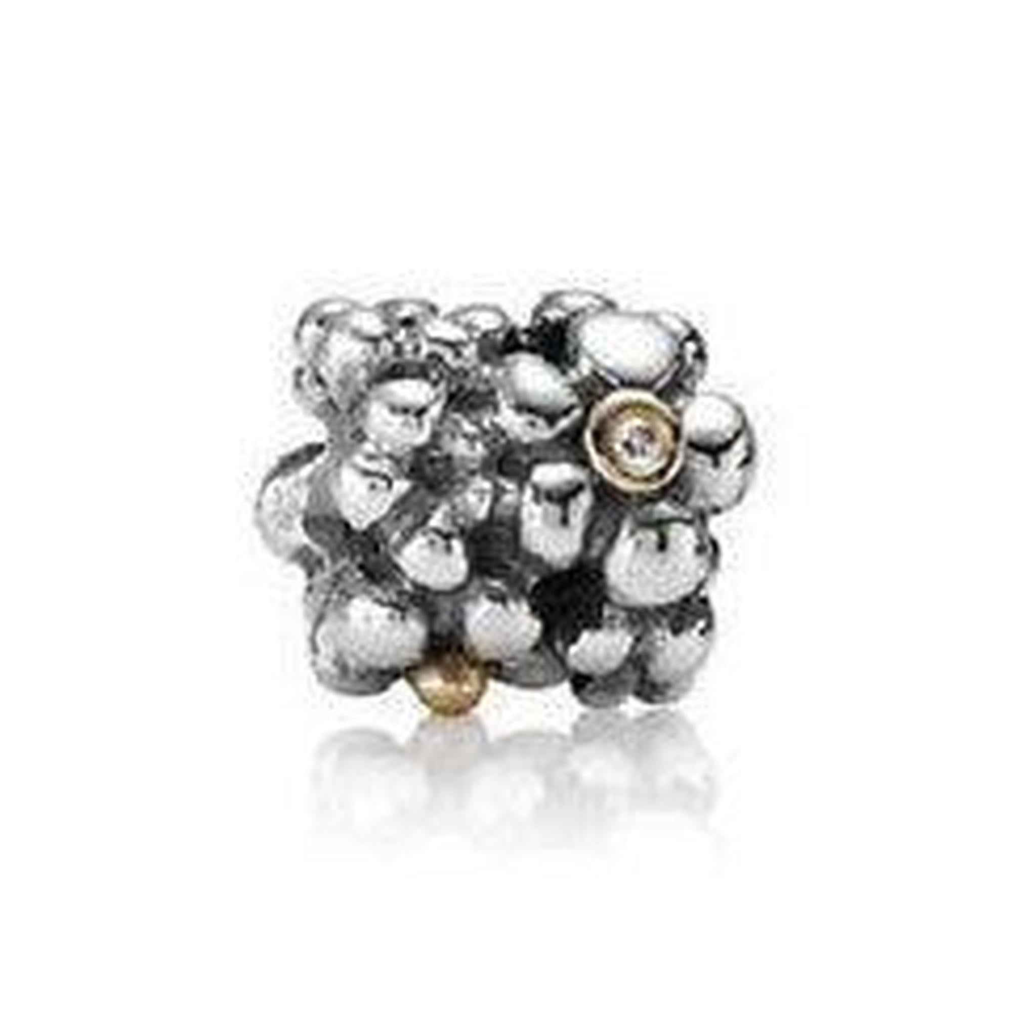 Pandora 2-Tone Daisy Charm with Diamonds