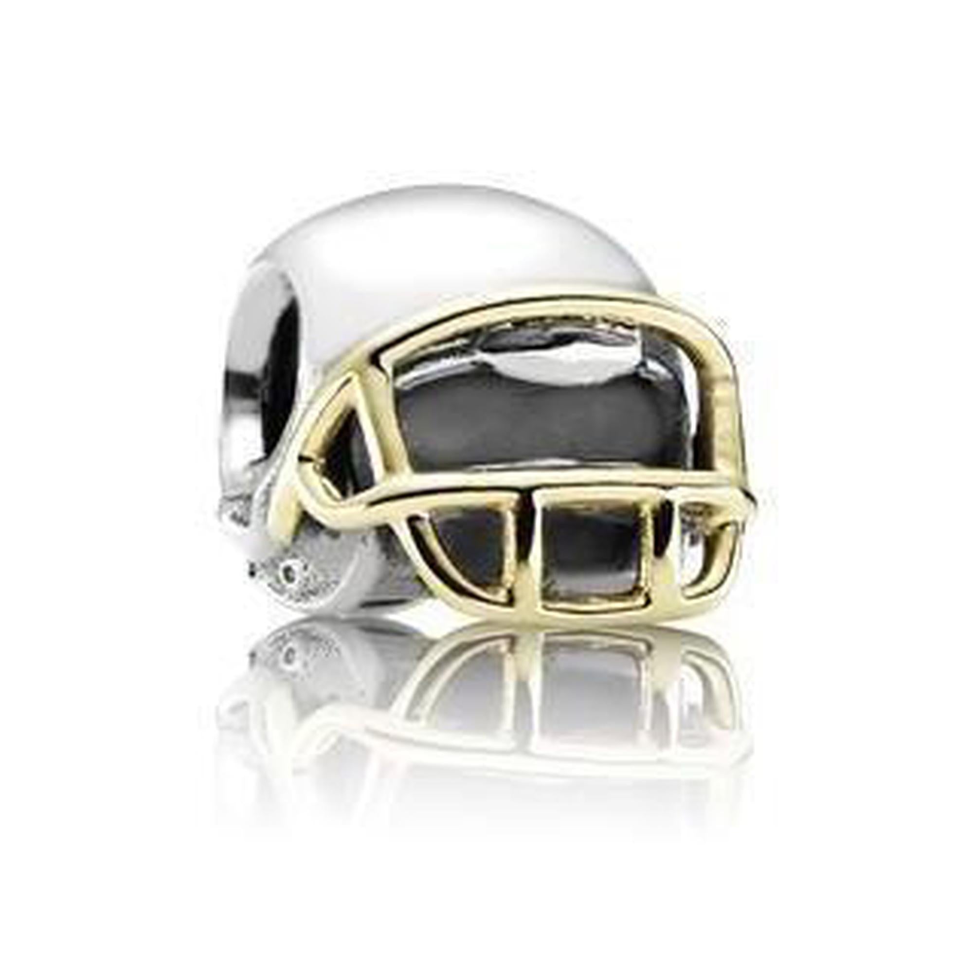 Pandora 2-Tone Football Helmet Charm