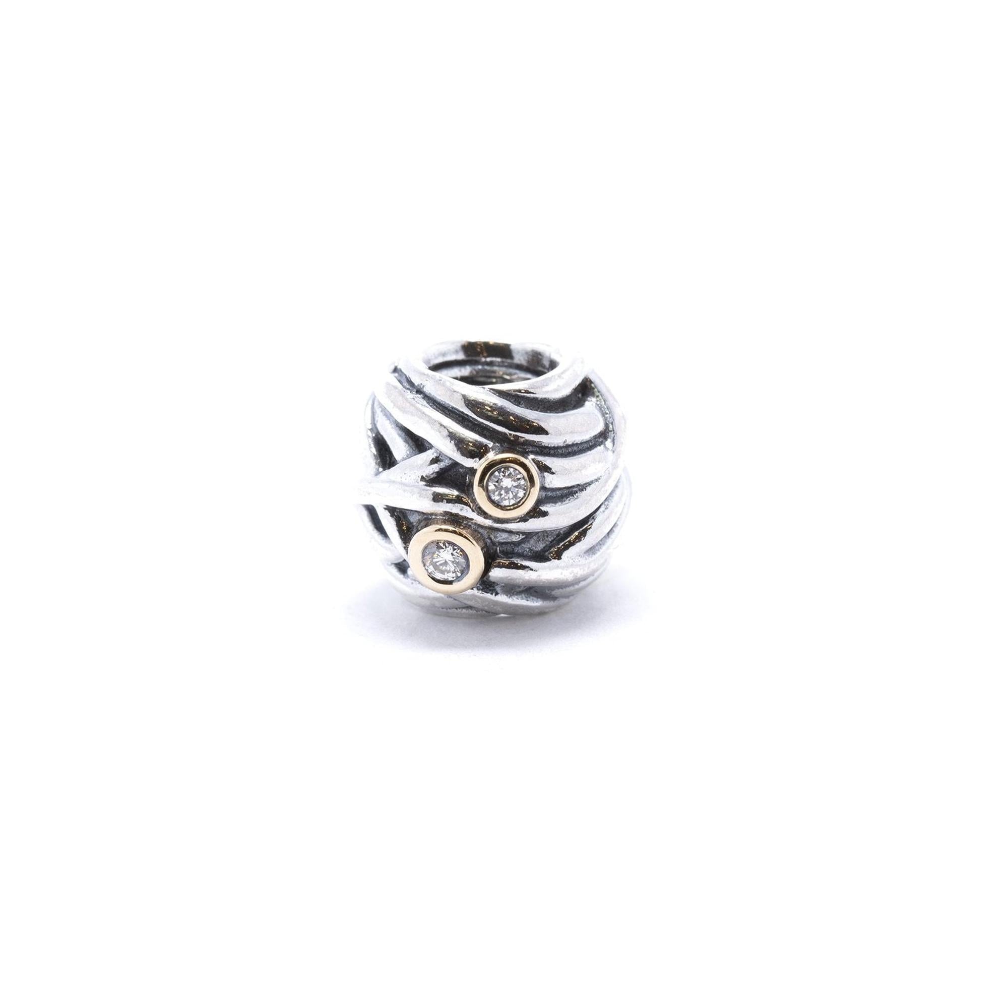 Pandora 2-Tone Woven Together Charm with Diamonds
