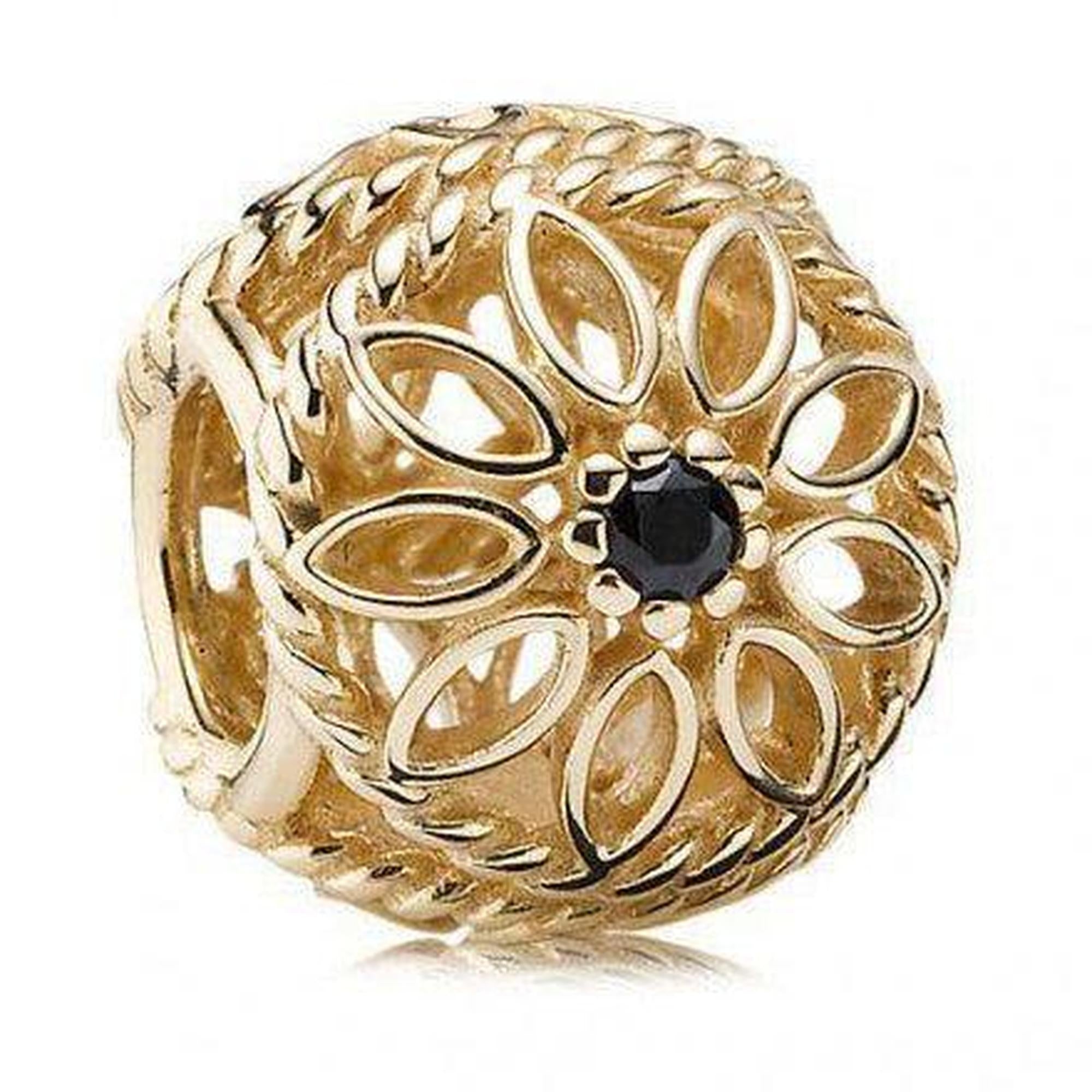Pandora Delicate Beauty Charm with Black Spinel