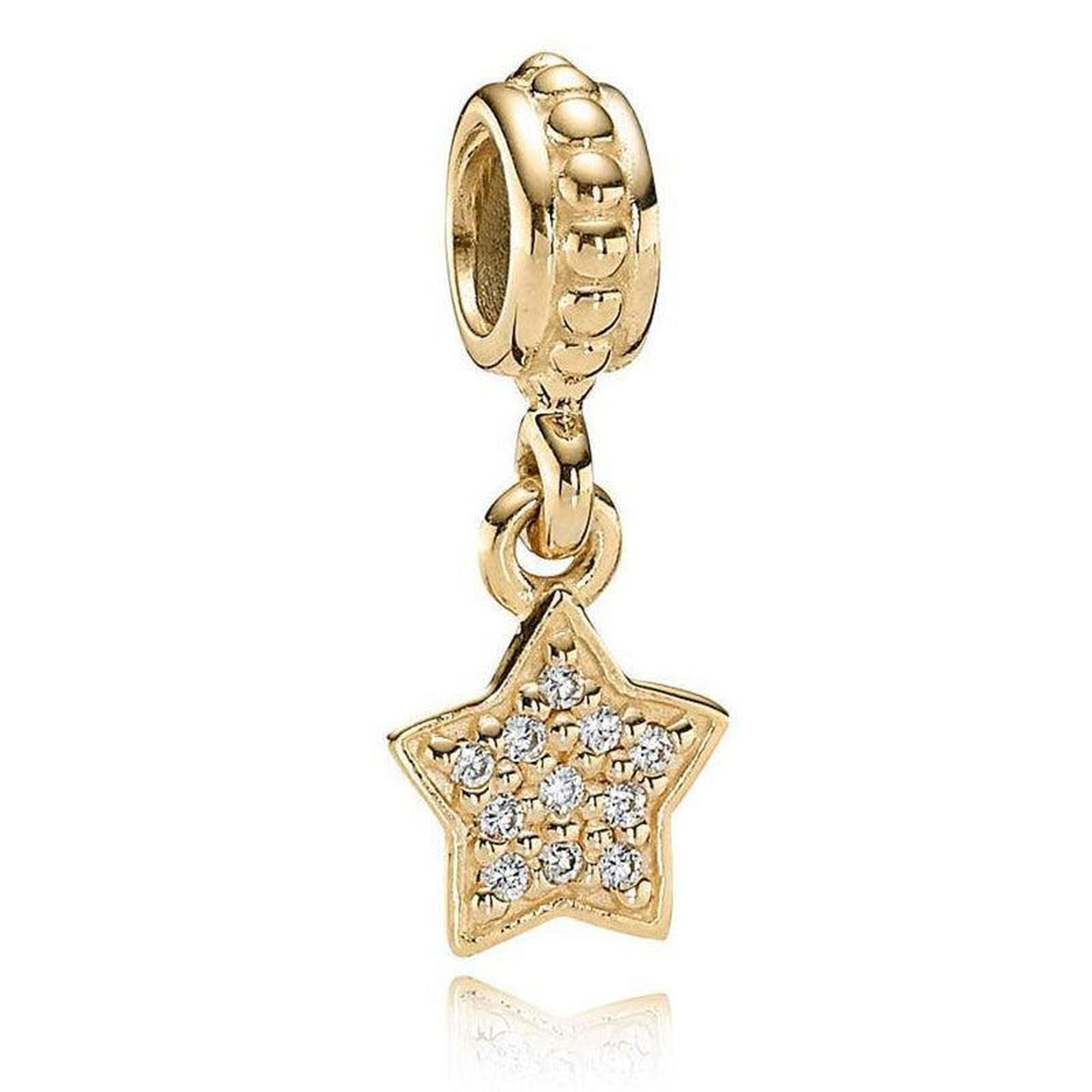 Pandora Gold Pave Star Charm with Diamonds