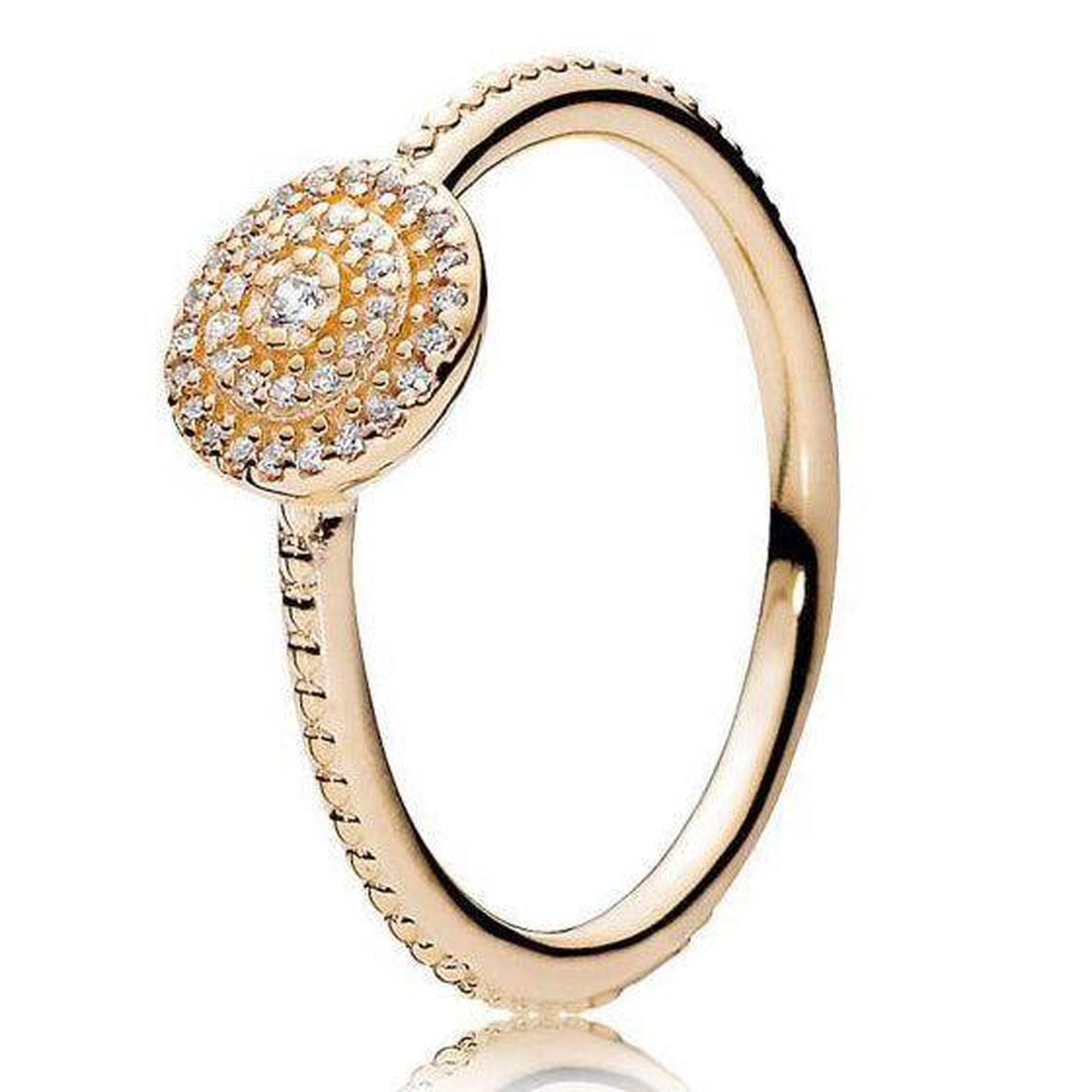 Pandora Gold Radiant Elegance Ring, Size 7