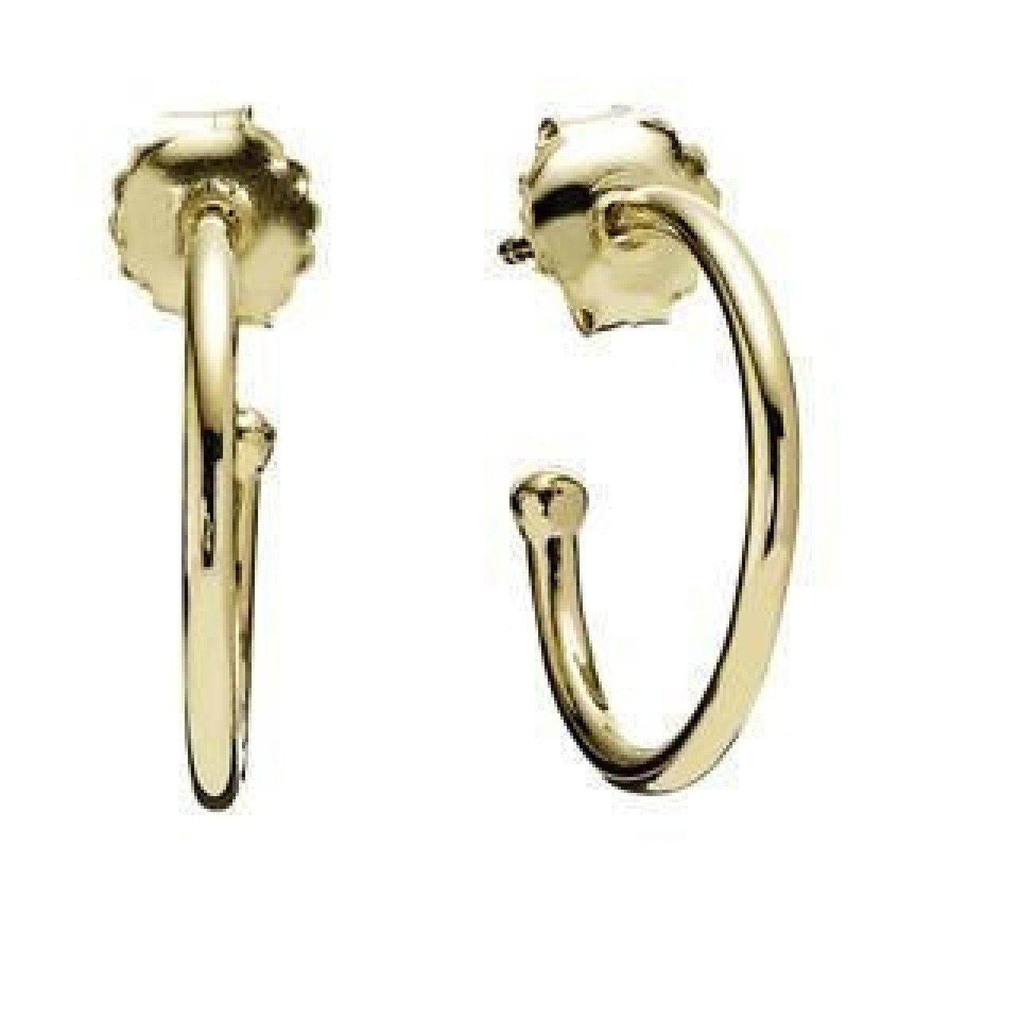 Pandora Gold Round Smooth Earrings