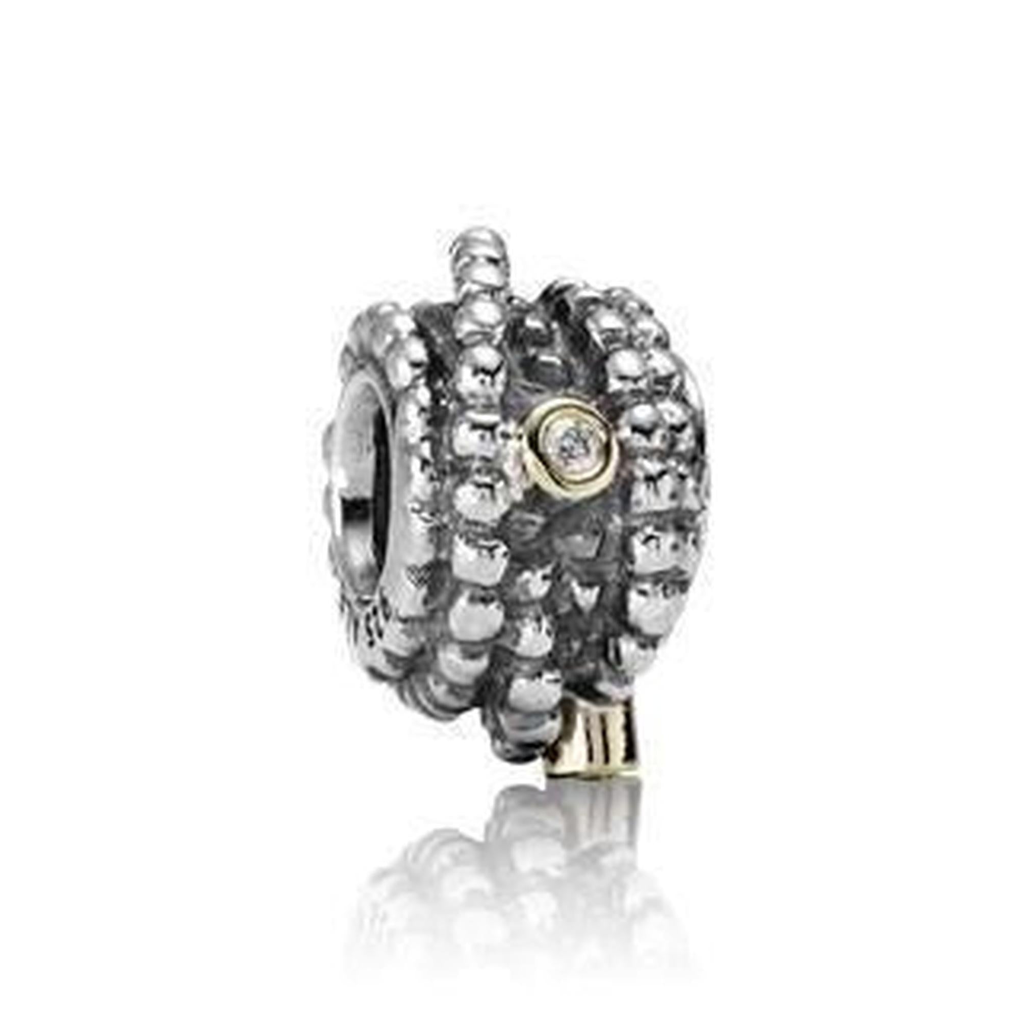 Pandora Two-Tone Tiny Rope Charm with Diamonds