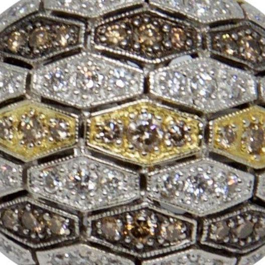 Pave Coloured Diamond Dome Ring