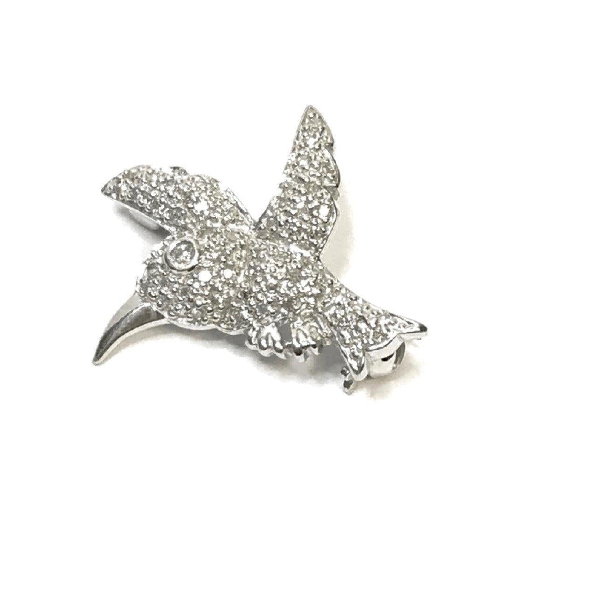 Pave Diamond Bird Brooch