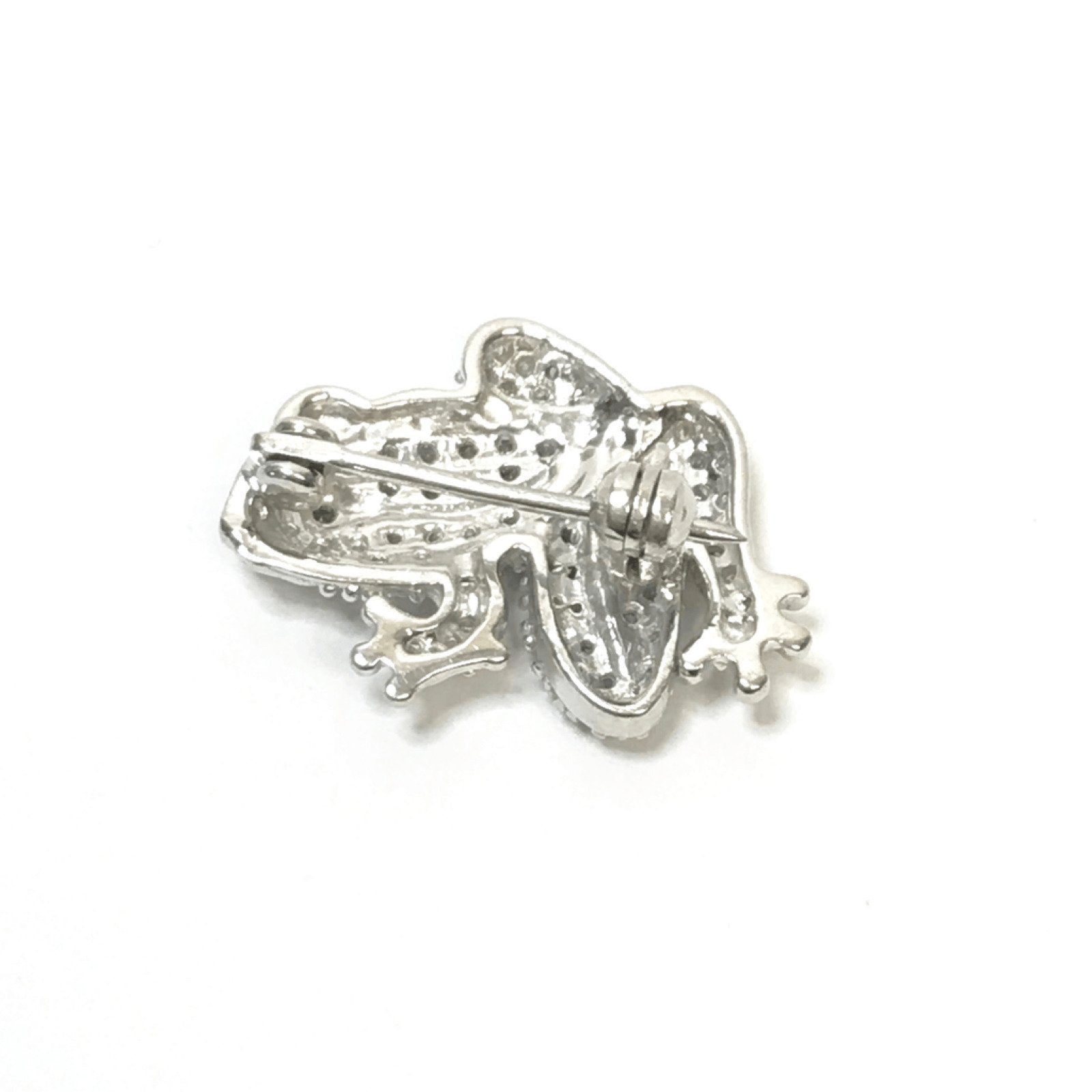 Pave Diamond Frog Brooch