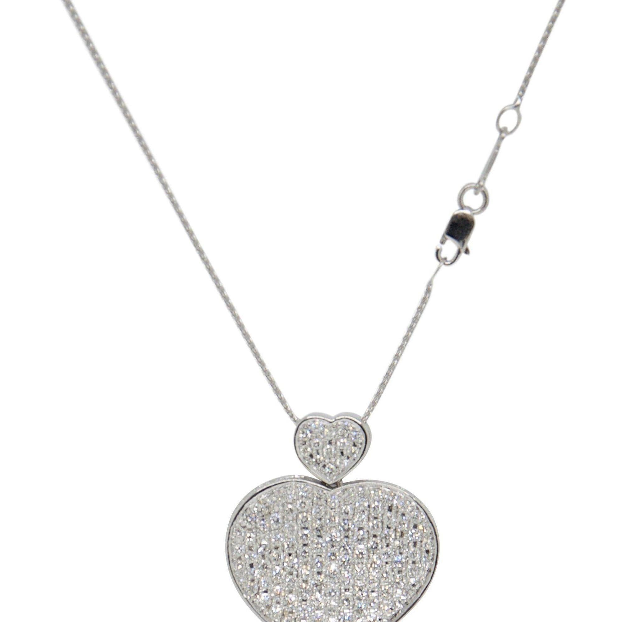 Pave Diamond Heart Pendant Necklace